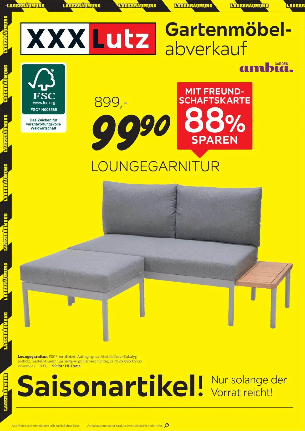 XXXL Lutz Größte Lagerräumungsverkauf – gültig ab 12.10.2025 | Seite: 4 | Produkte: Gartenmöbel
