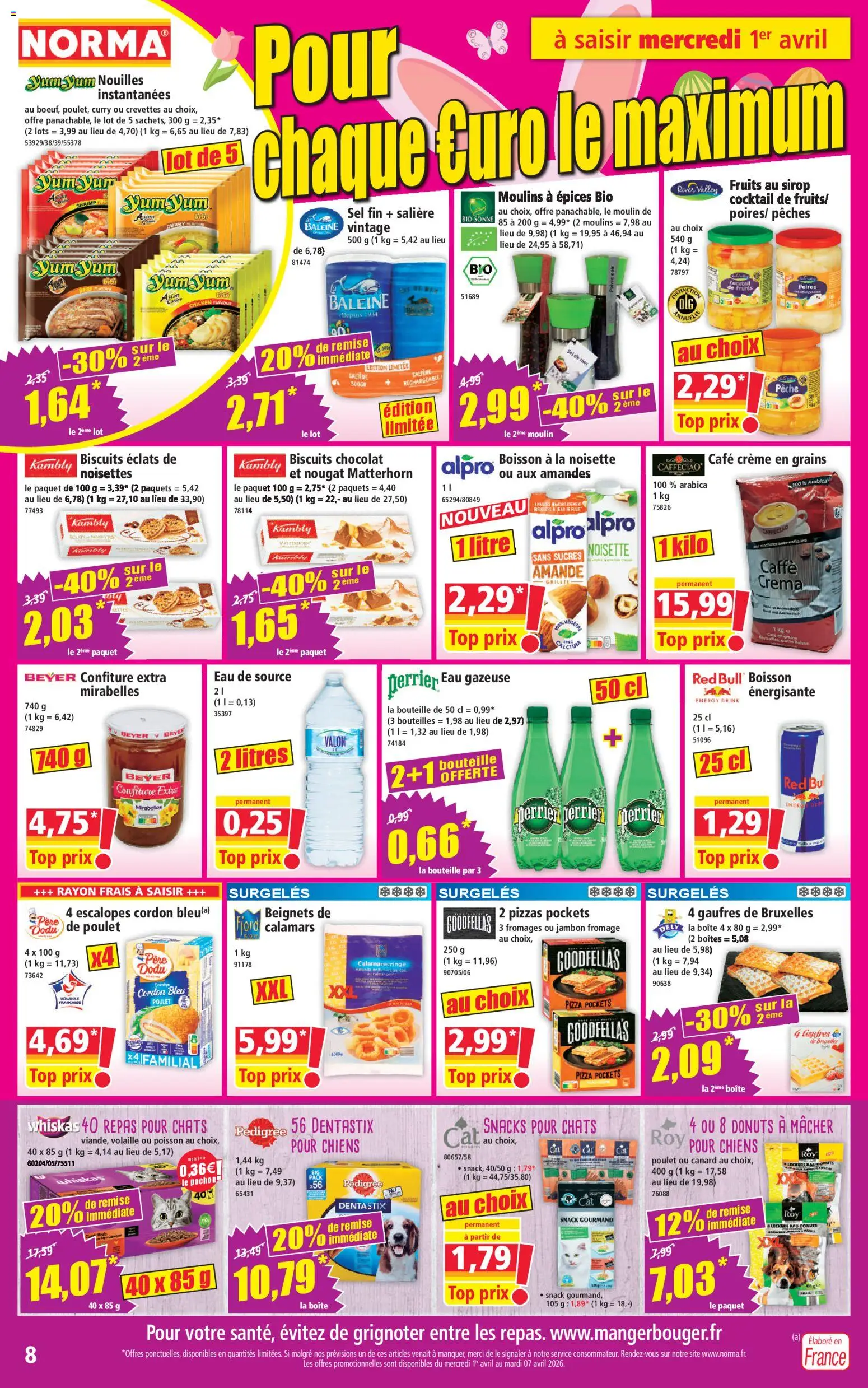 {H1} | Page: 8 | Produits: Noisette, Café en grains, Sel, Crème