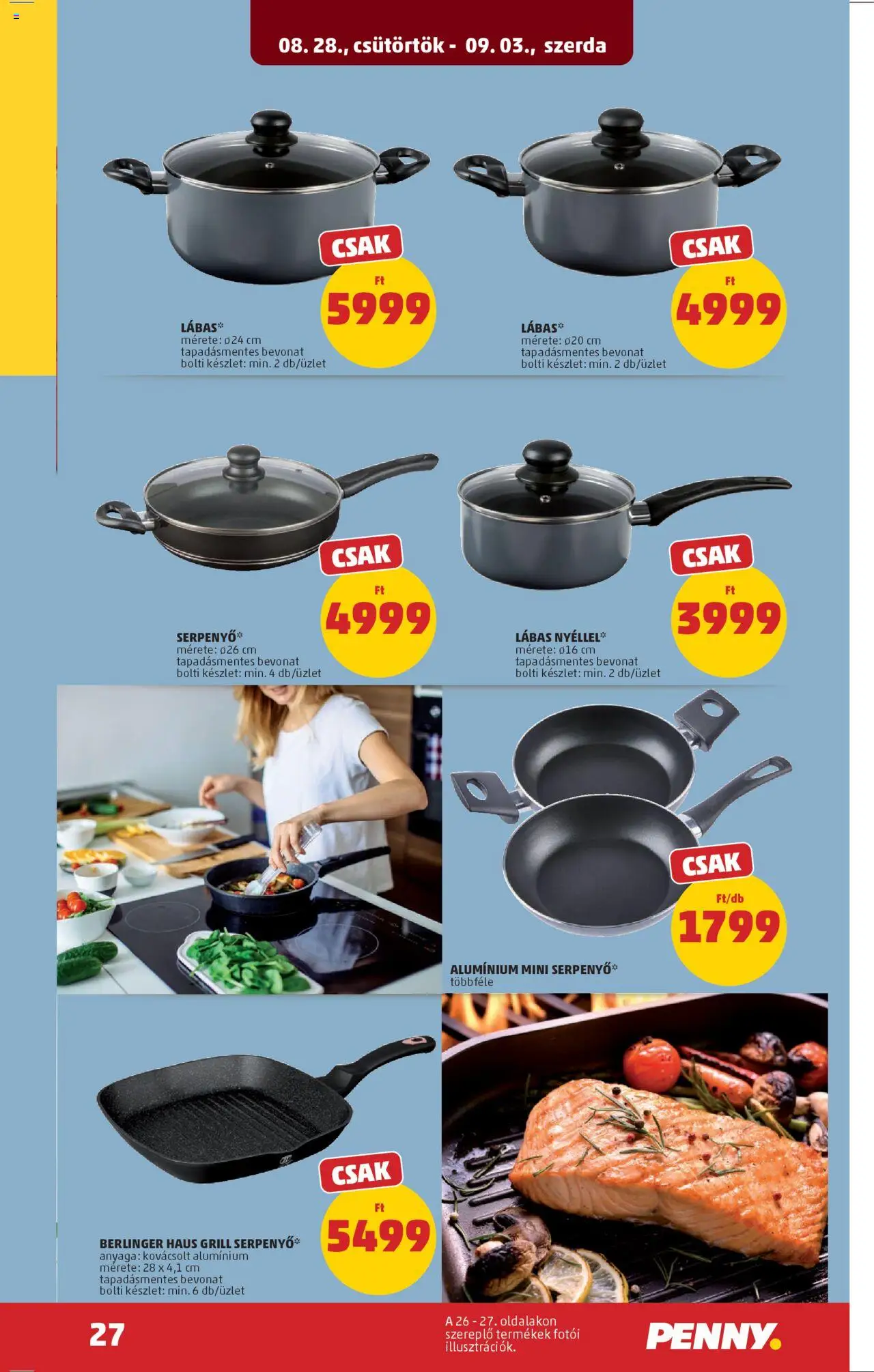 PENNY akciós ujság - amely érvényes a következő dátumtól: 28.08.2025 | Oldal: 29 | Termékek: Grill, Serpenyő