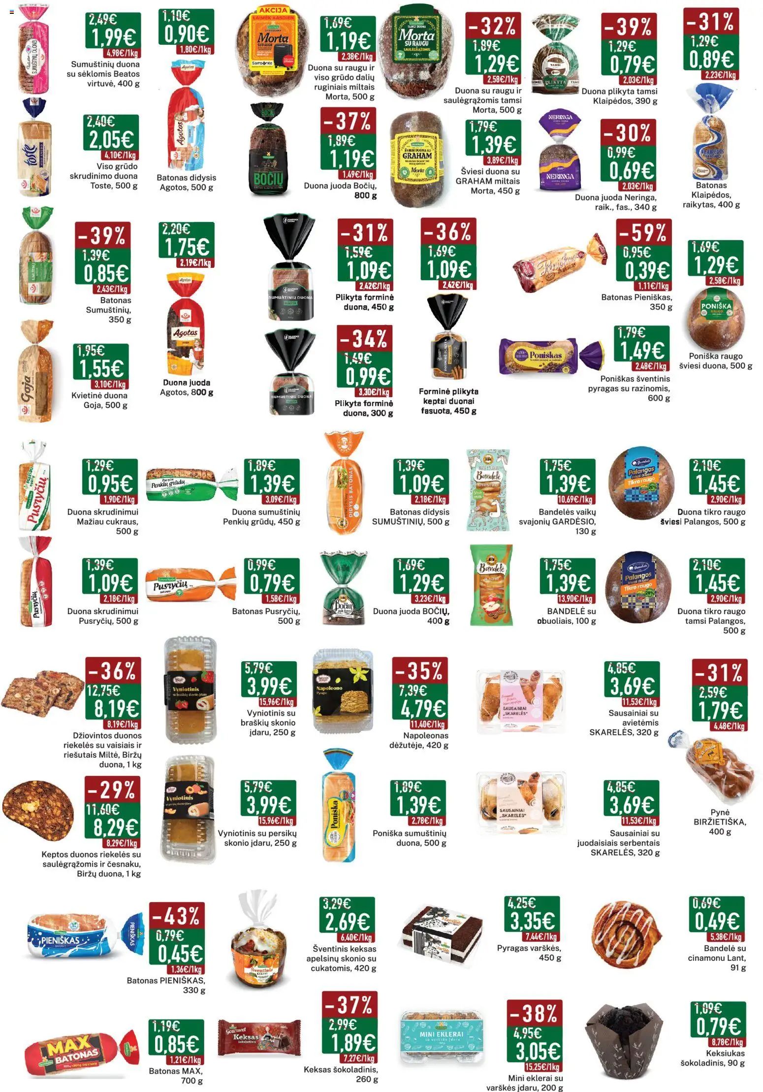 Elimart - TAU akcijos nuo 05.01.2026 | Puslapis: 8 | Prekių: Sausainiai, Duona skrudinimui, Bandelė, Bandelės