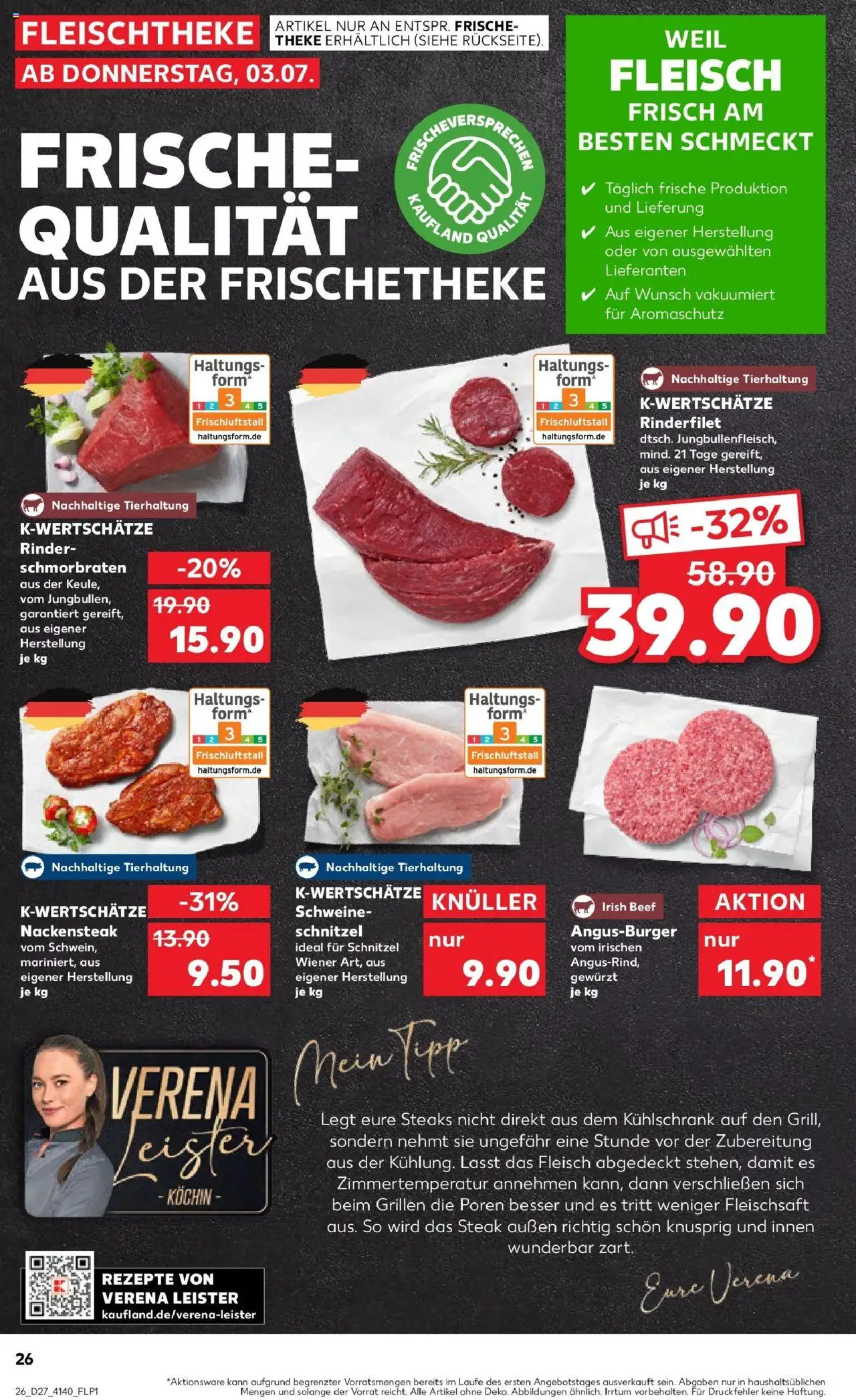 Kaufland prospekt Konz	 - gültig ab dem 03.07.2025 | Seite: 26 | Produkte: Theke, Burger, Steak, Fleisch