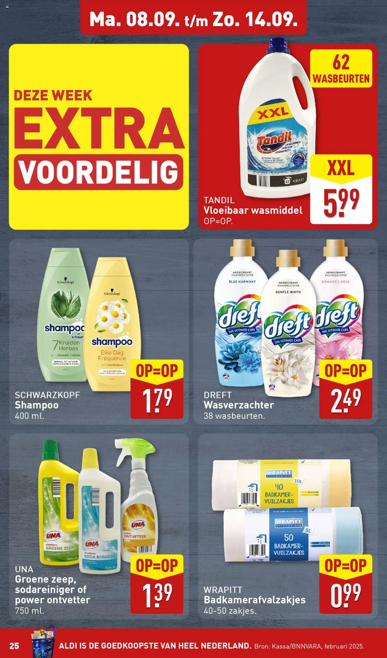  | Pagina: 25 | Producten: Wasmiddel, Wasverzachter, Shampoo, Zeep