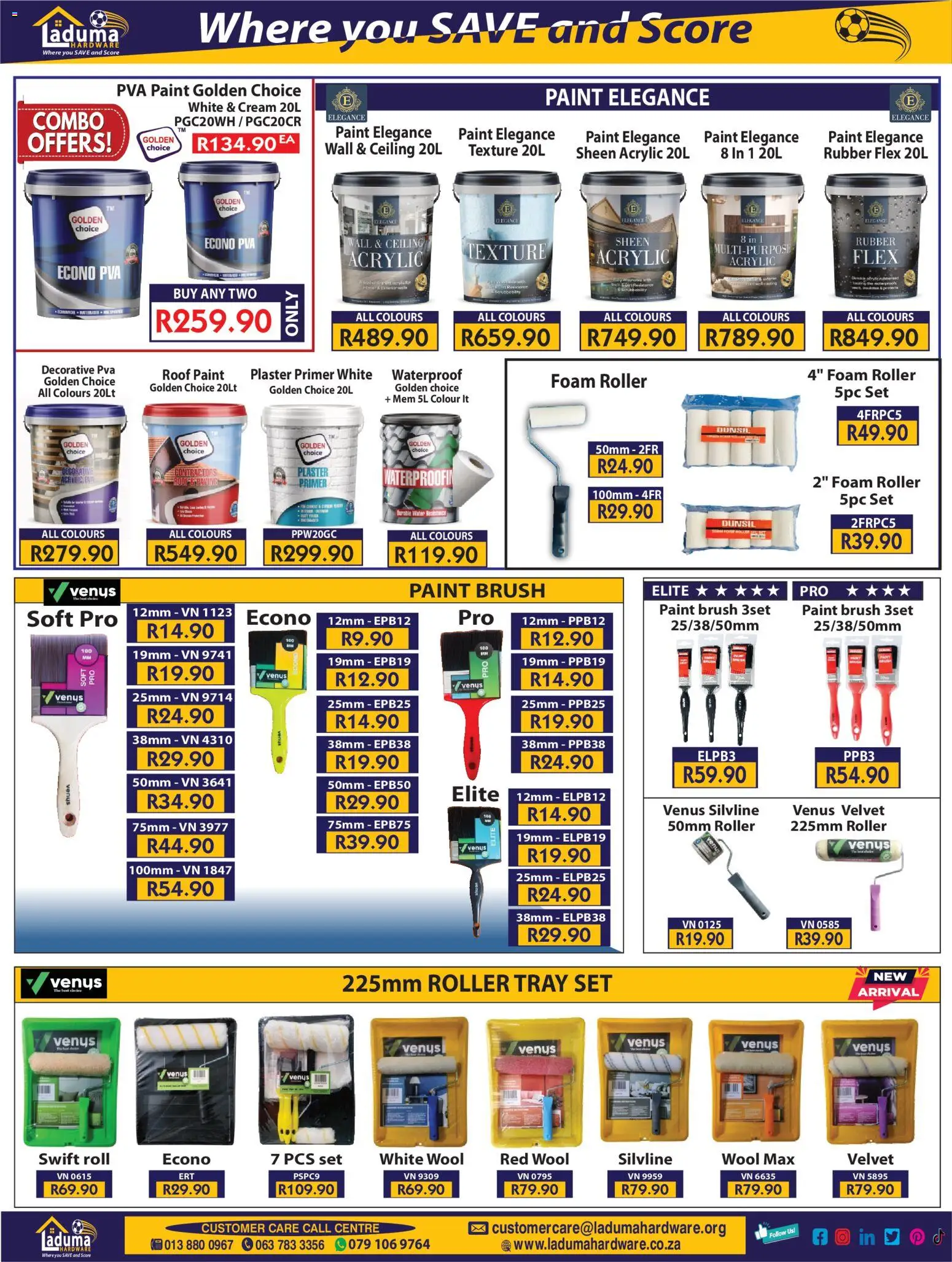 New Laduma Hardware catalogue – valid from 01.02.2026 | Page: 14 | Products: Primer, Paint, Plaster, Foam