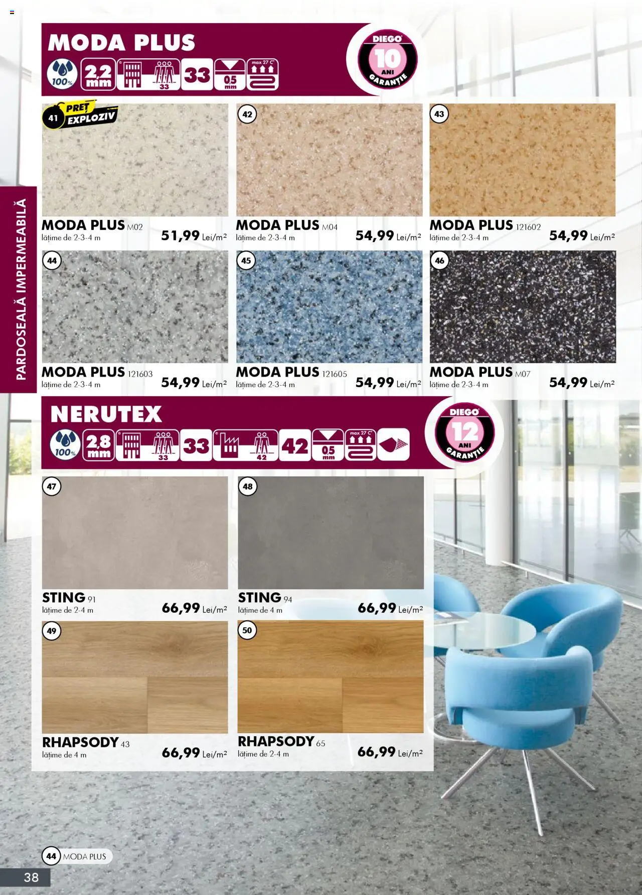 Noul catalog Diego – valabil de la 01.10.2025 | Pagină: 38 | Produse: Pardoseală