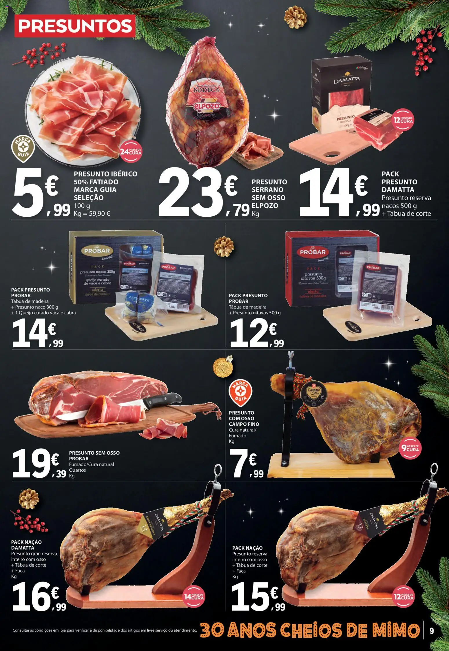 E.Leclerc folheto │ válido de 09.12.2025 | Página: 9 | Produtos: Tábua, Faca, Queijo, Presunto