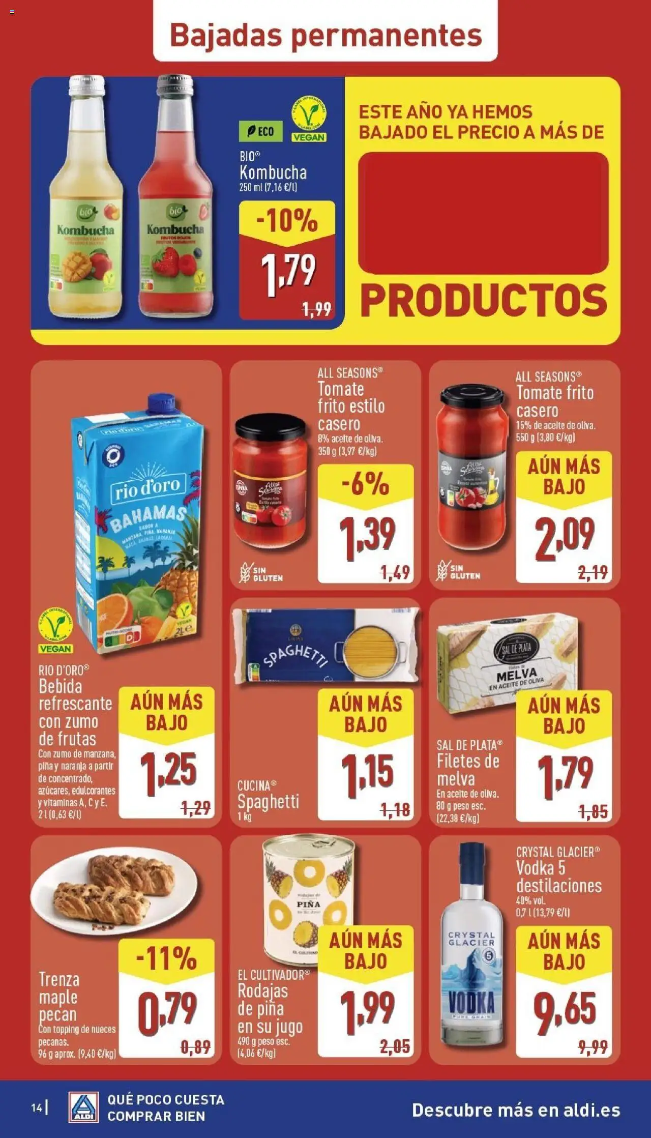 Aldi folleto Península │ válido desde el 20.10.2025 | Página: 14 | Productos: Aceite, Jugo, Vodka, Aceite de oliva