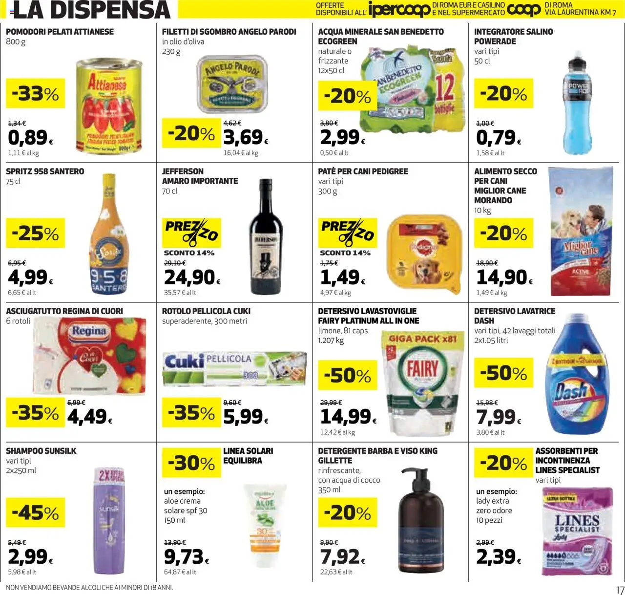 Volantino Ipercoop del 22.05.2025 | Pagina: 17 | Prodotti: Shampoo, Olive, Asciugatutto, Sgombro