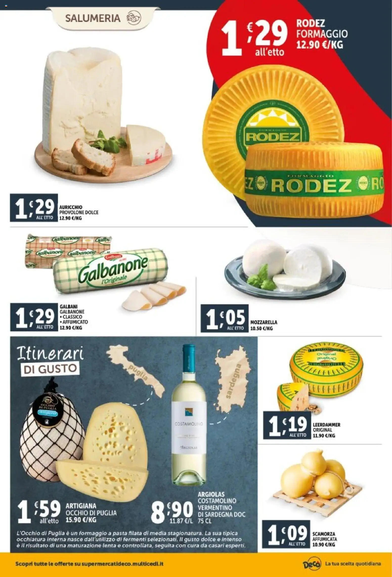 Volantino Decò del 29.12.2025 | Pagina: 4 | Prodotti: Provolone, Mozzarella, Formaggio, Pasta