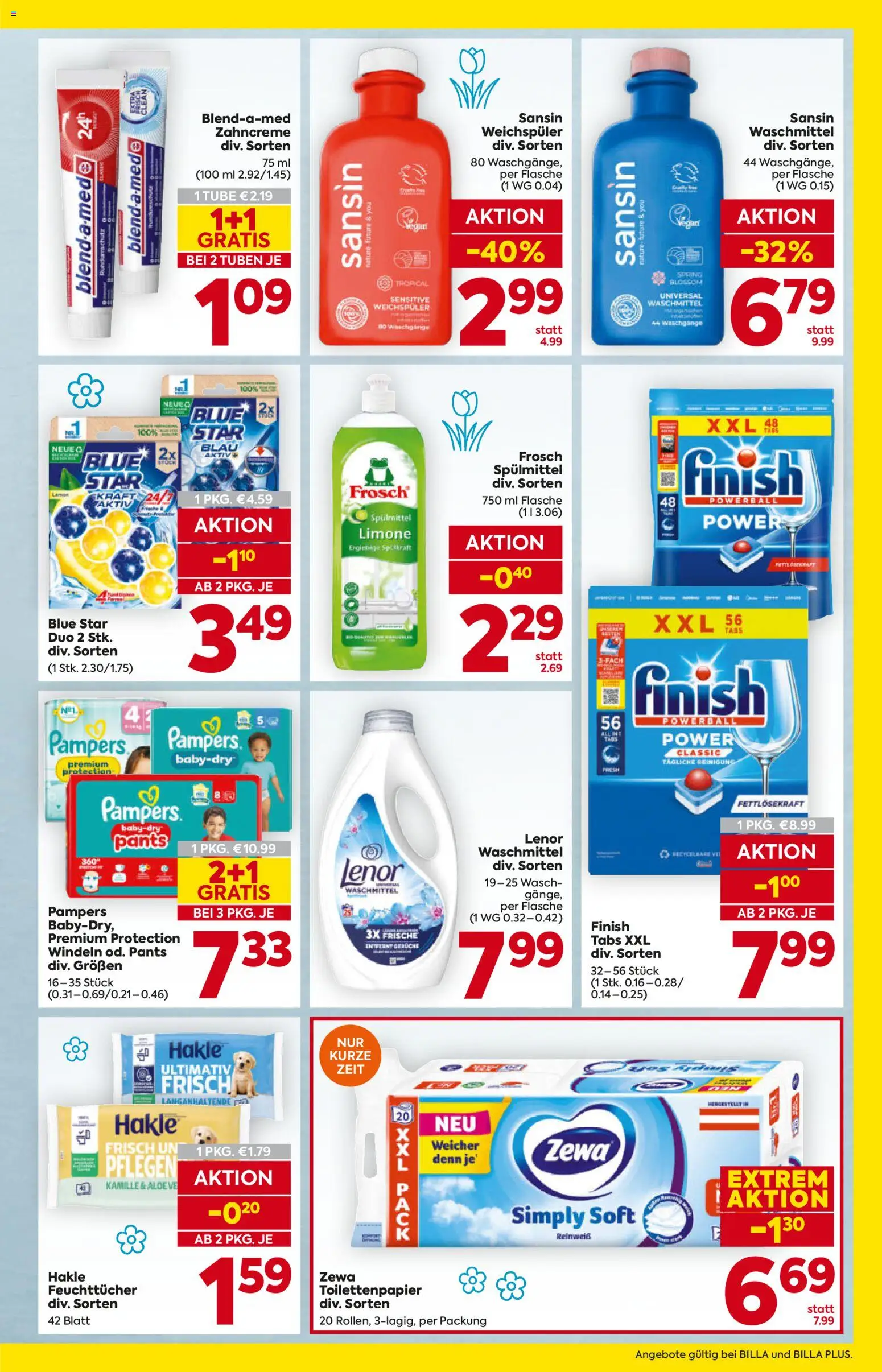 Billa Flugblatt gültig ab 19.02.2026 | Seite: 15 | Produkte: Pampers, Weichspüler, Waschmittel
