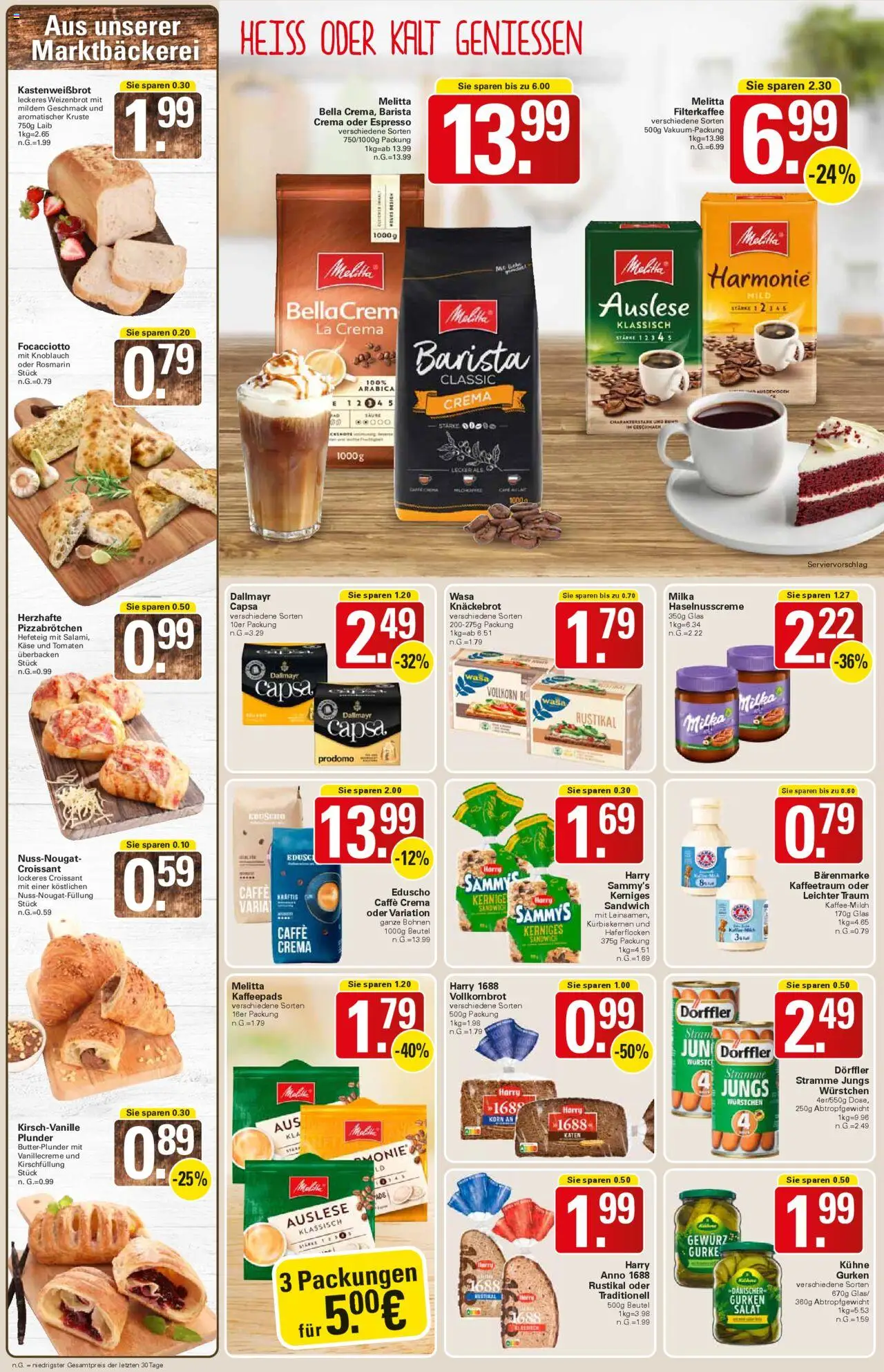 WEZ Prospekt - gültig ab dem 21.07.2025 | Seite: 10 | Produkte: Melitta, Vollkornbrot, Knoblauch, Gurken