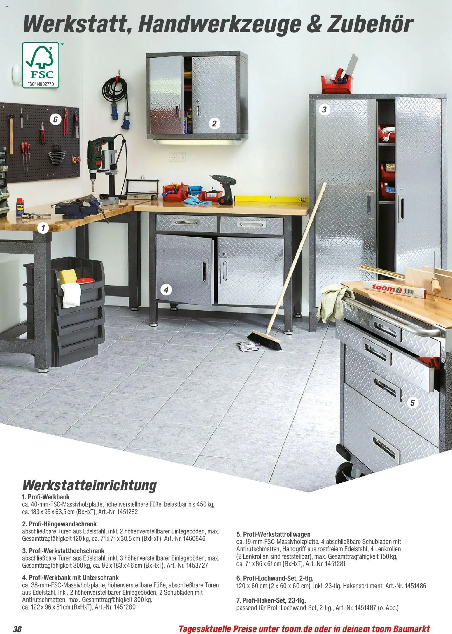 Toom Baumarkt Maschinen & Werkstatt 2026 – gültig ab 01.01.2026 | Seite: 36 | Produkte: Unterschrank