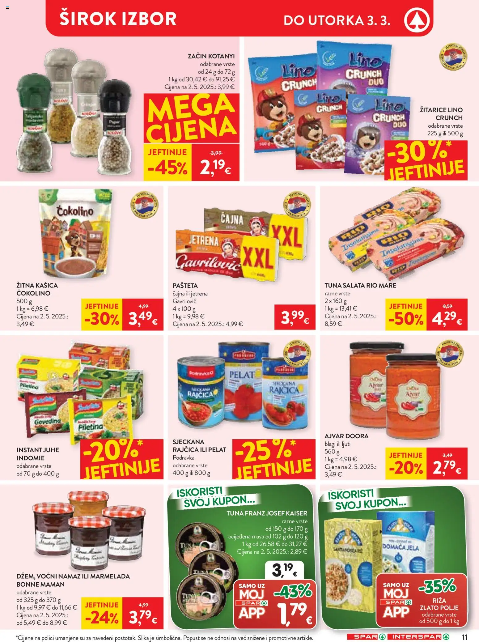 Spar katalog | vrijedi od 25.02.2026 | Stranica: 16 | Proizvodi: Podravka, Riža, Govedina, Rajčica