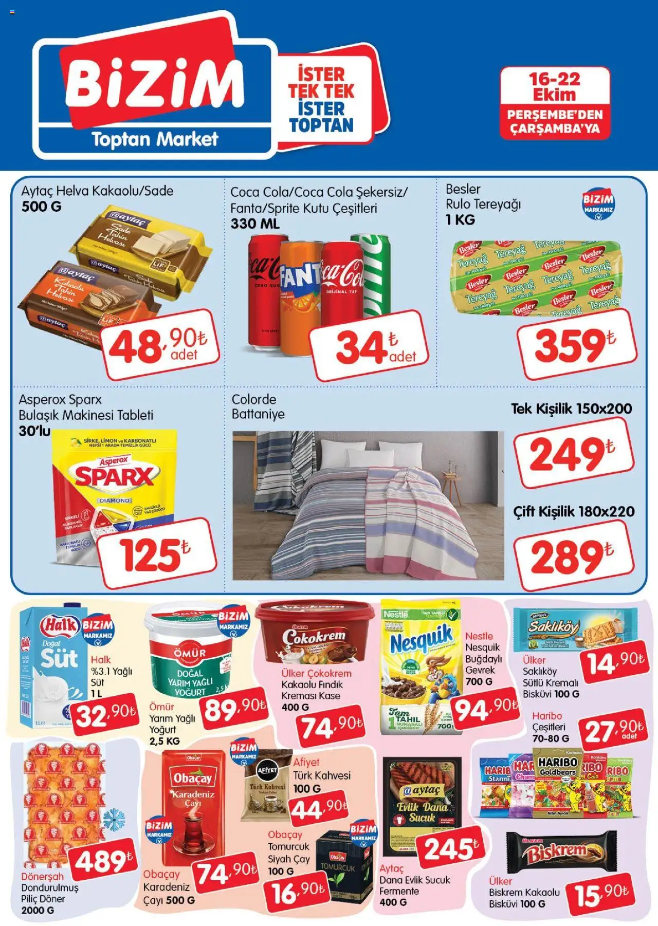 Bizim Toptan Katalog - 16.10.2025 tarihinden itibaren geçerlidir | Sayfa: 1 | Ürünler: Yoğurt, Çay, Tahıl, Piliç
