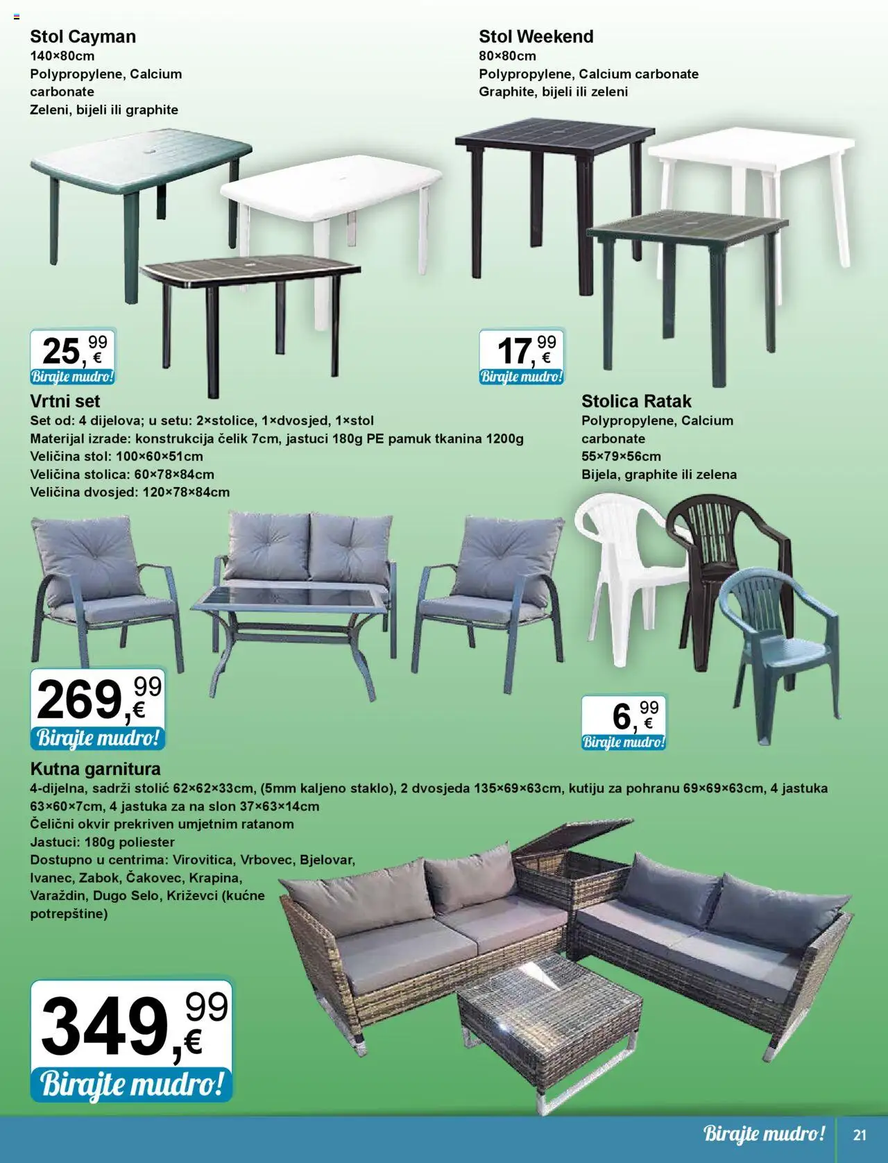 KTC katalog | vrijedi od 20.06.2025 | Stranica: 21 | Proizvodi: Stolić, Stol, Stolica, Kutna garnitura