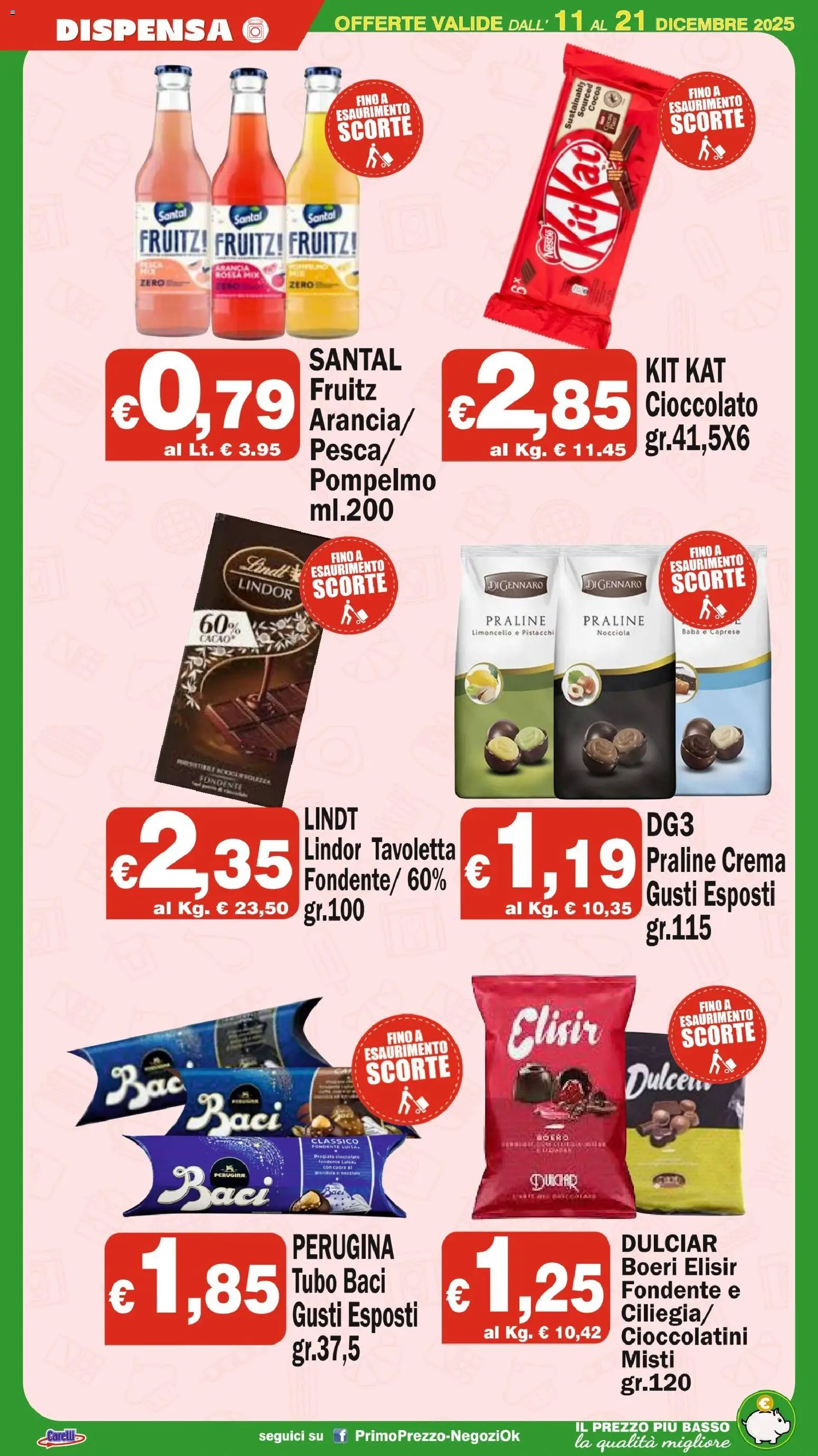Volantino Primo Prezzo del 11.12.2025 | Pagina: 15 | Prodotti: Crema, Tubo, Nocciole, Pistacchi