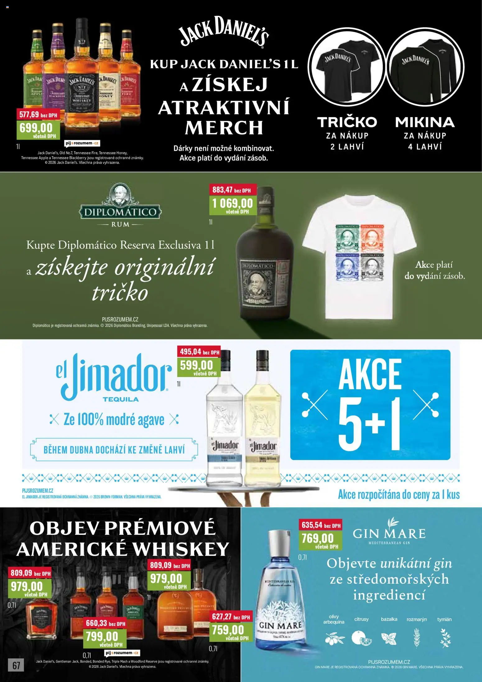 Ratio leták od 01.04.2026 | Strana: 68 | Produkty: Rum, Whiskey, Diplomatico, Olivy