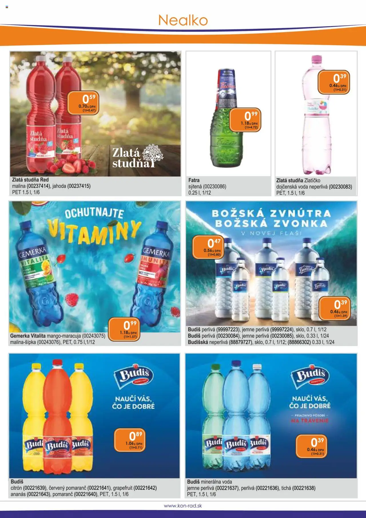 KON - RAD leták │ platný od 01.09.2025 | Strana: 28 | Produkty: Ananás, Voda, Fatra, Minerálna voda