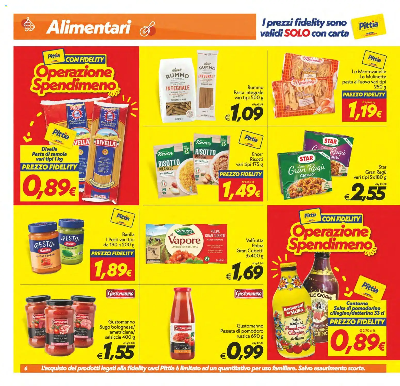 Volantino SuperConveniente del 07.04.2026 | Pagina: 6 | Prodotti: Pomodoro, Salsiccia, Pesto, Ragú