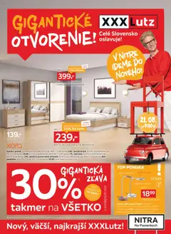 XXXLutz zľava 30 % takmer na všetko - náhľad platný od 18.08.2025