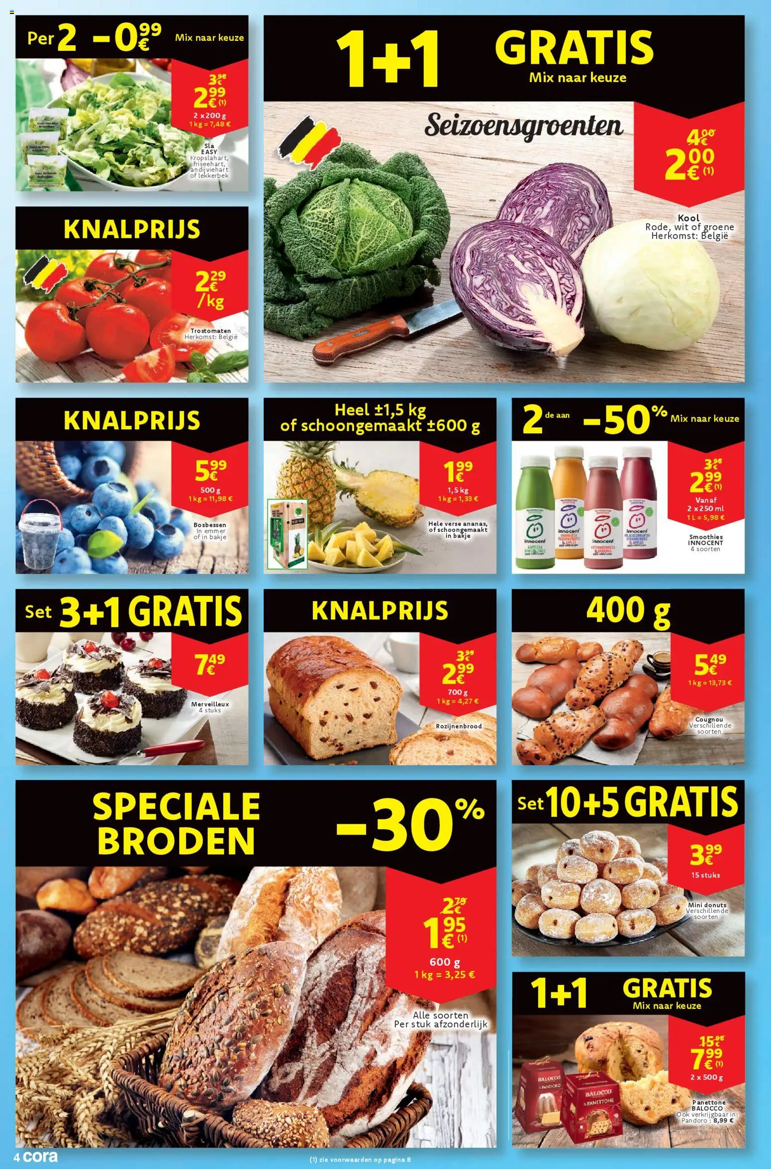 {H1} | Pagina: 4 | Producten: Donuts, Bosbessen, Kool