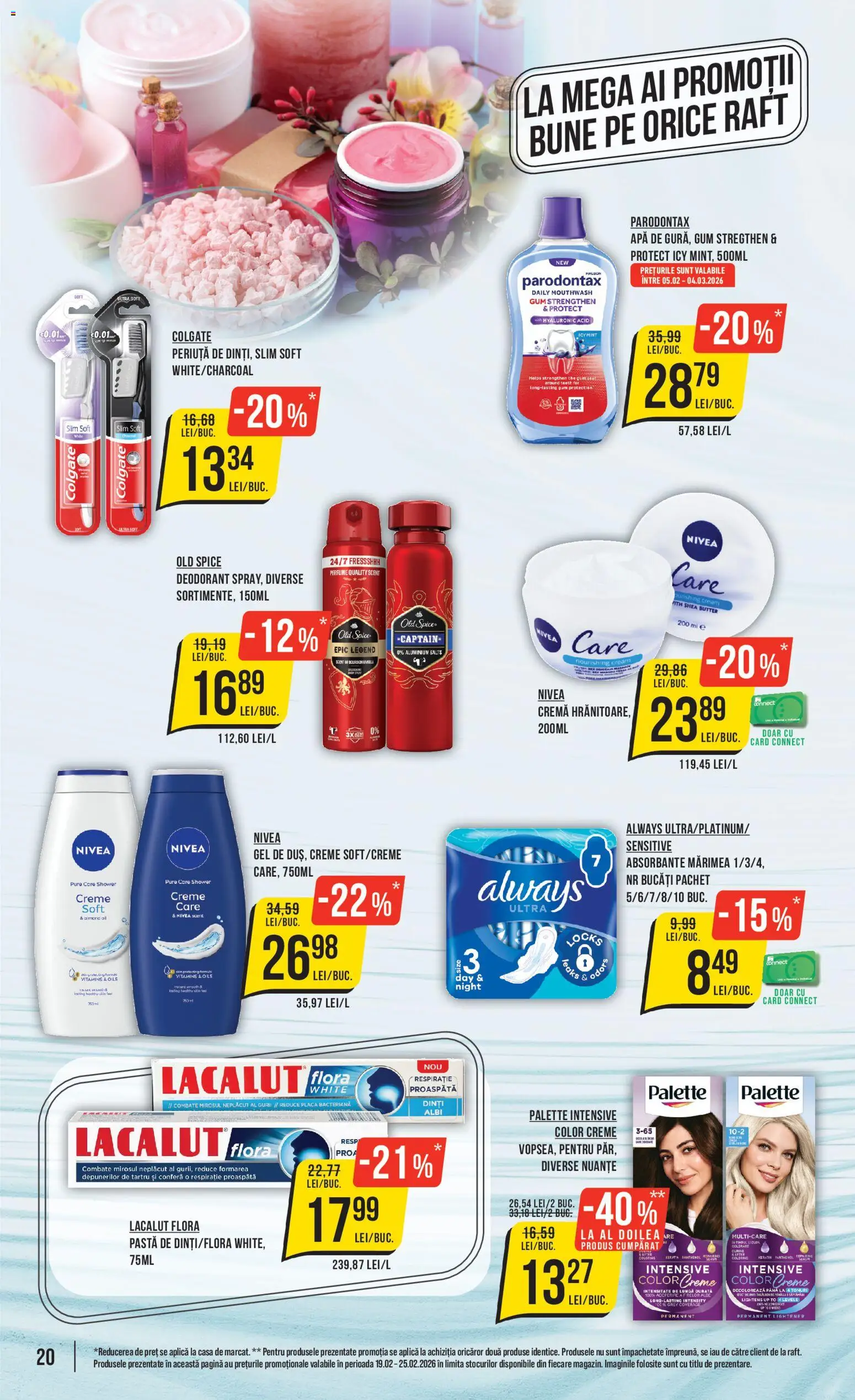 Noul catalog Mega Image – valabil de la 19.02.2026 | Pagină: 20 | Produse: Kısırlaştırılmış Kedi Maması, Raft, Cremă, Bourbon