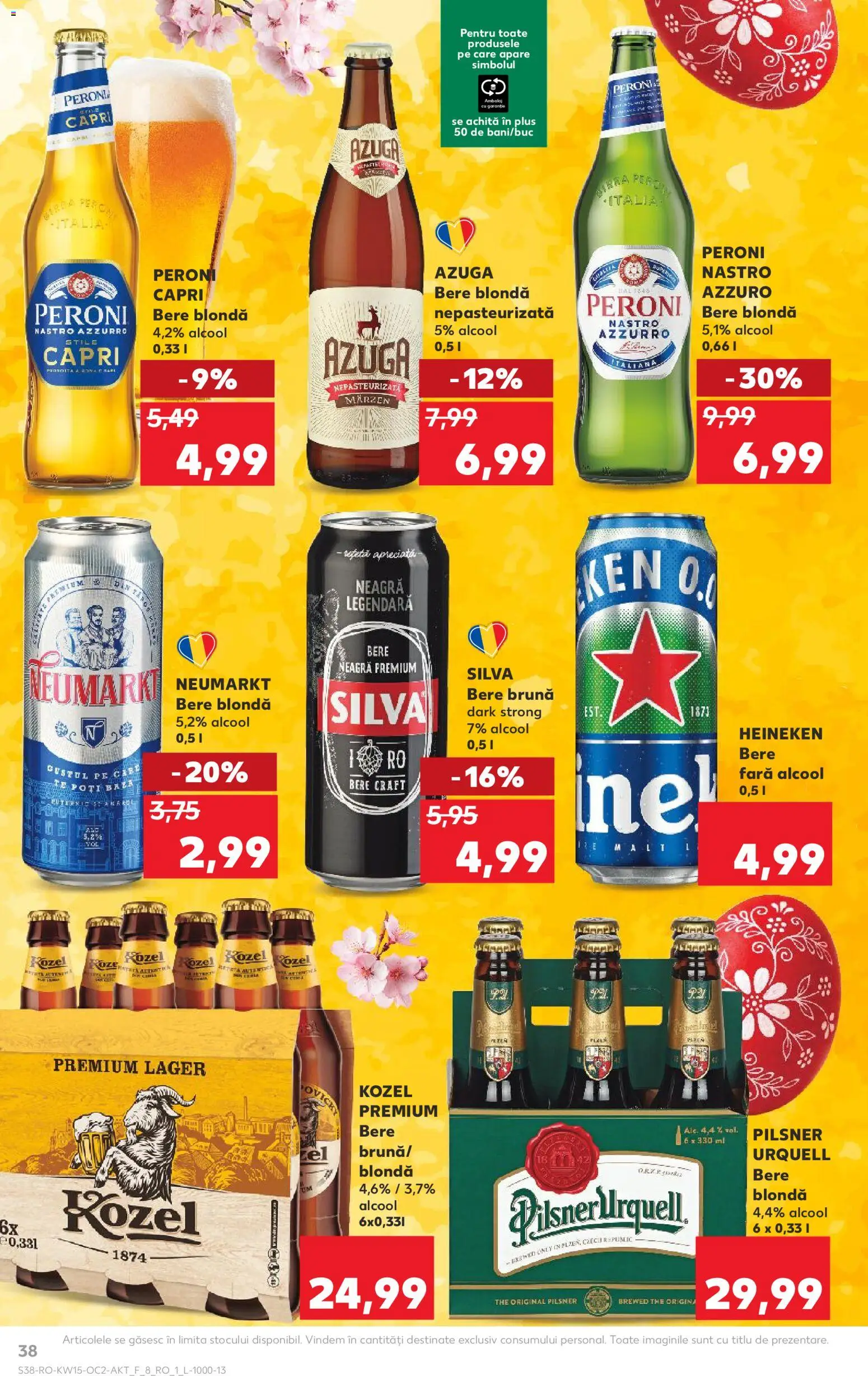 Noul catalog Kaufland – valabil de la 08.04.2026 | Pagină: 38 | Produse: Bere