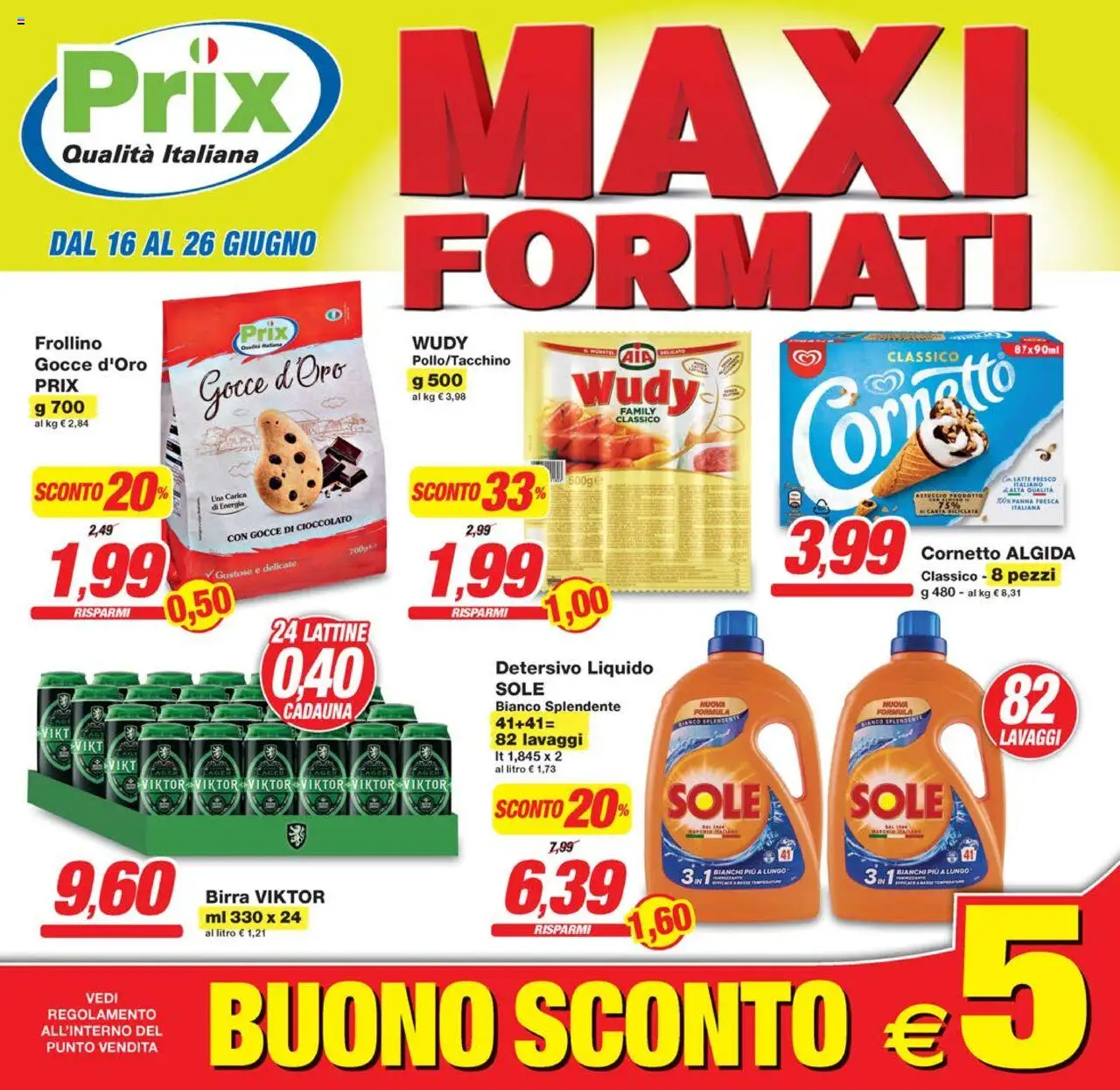 Volantino Prix del 16.06.2025 | Pagina: 1 | Prodotti: Cioccolato, Birra, Cornetto, Astuccio