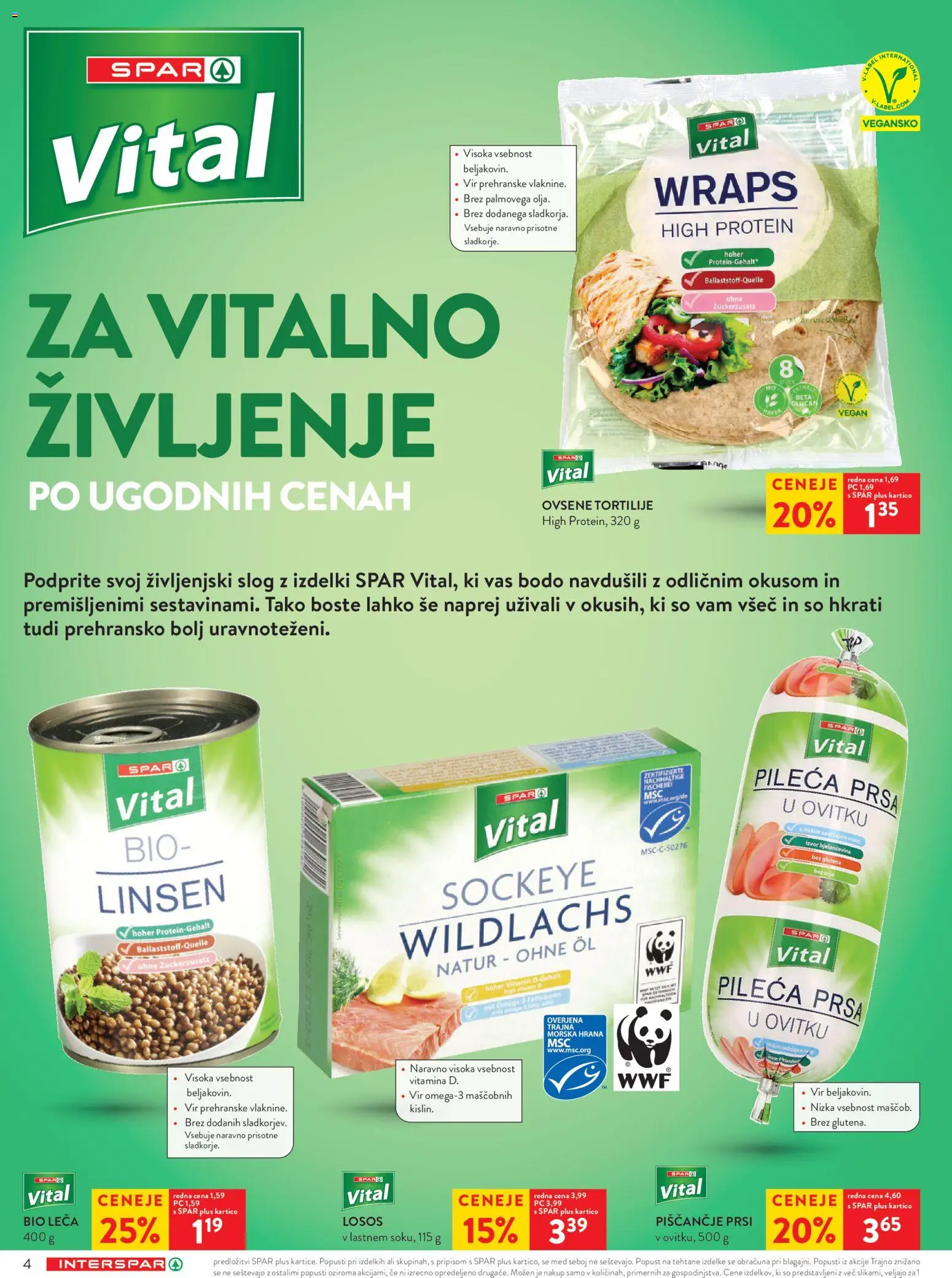 Novi Spar katalog ponudbe – veljaven od 14.01.2026 | Stran: 4 | Izdelki: Losos, Leča