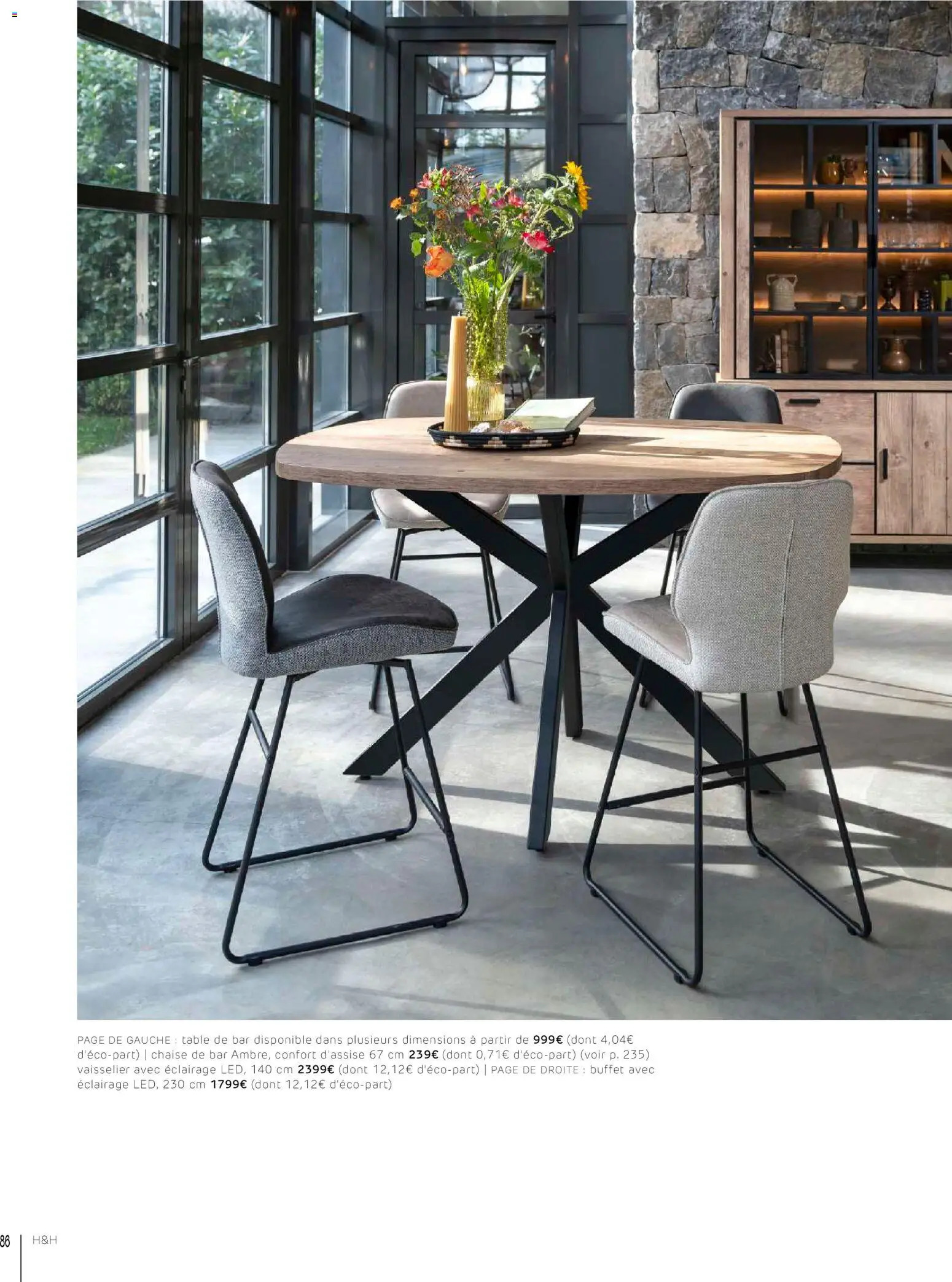 {H1} | Page: 86 | Produits: Table, Chaise, Buffet, Chaise de bar