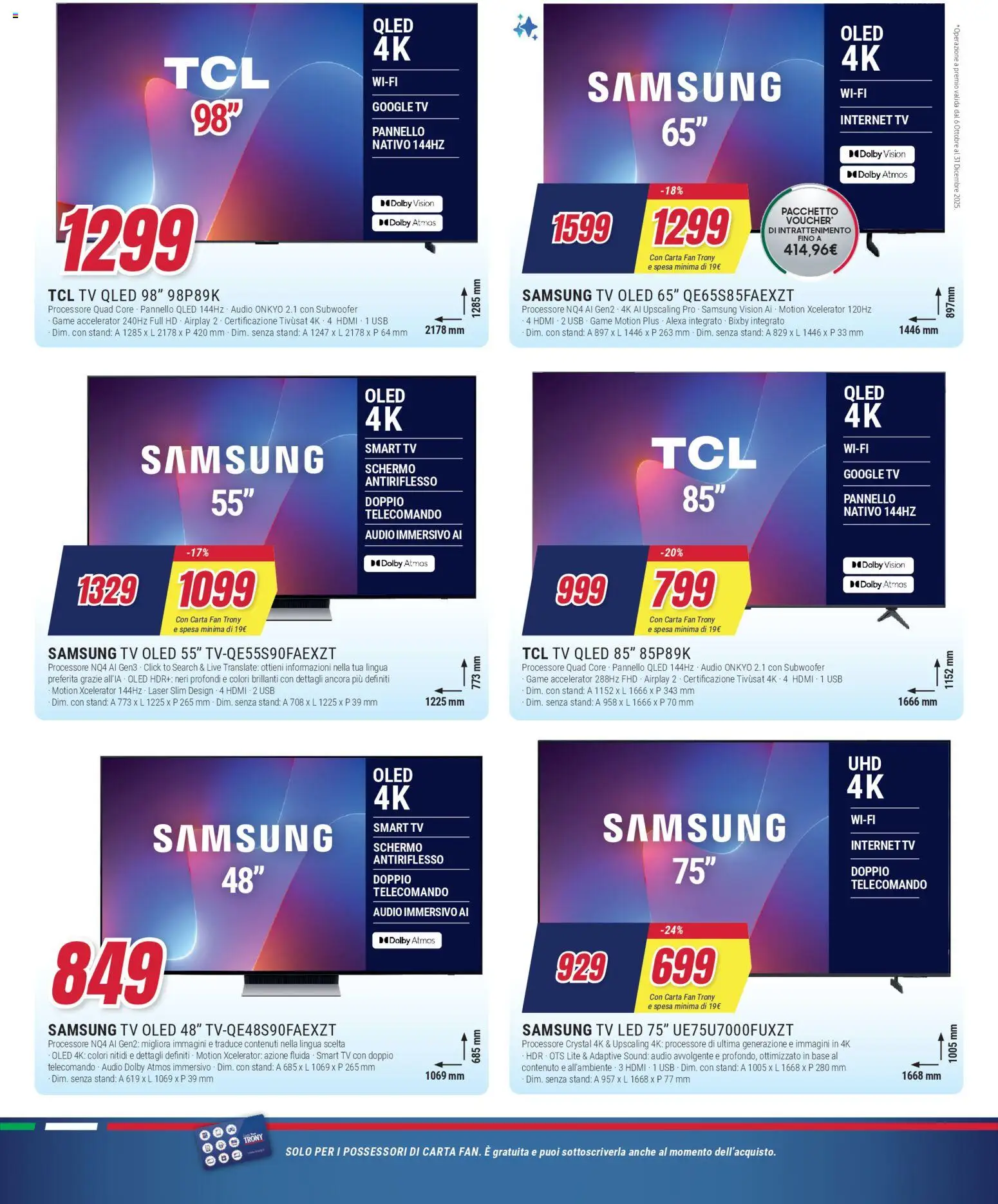 Volantino Trony del 27.12.2025 | Pagina: 2 | Prodotti: Tv samsung, Schermo, smart TV, Samsung