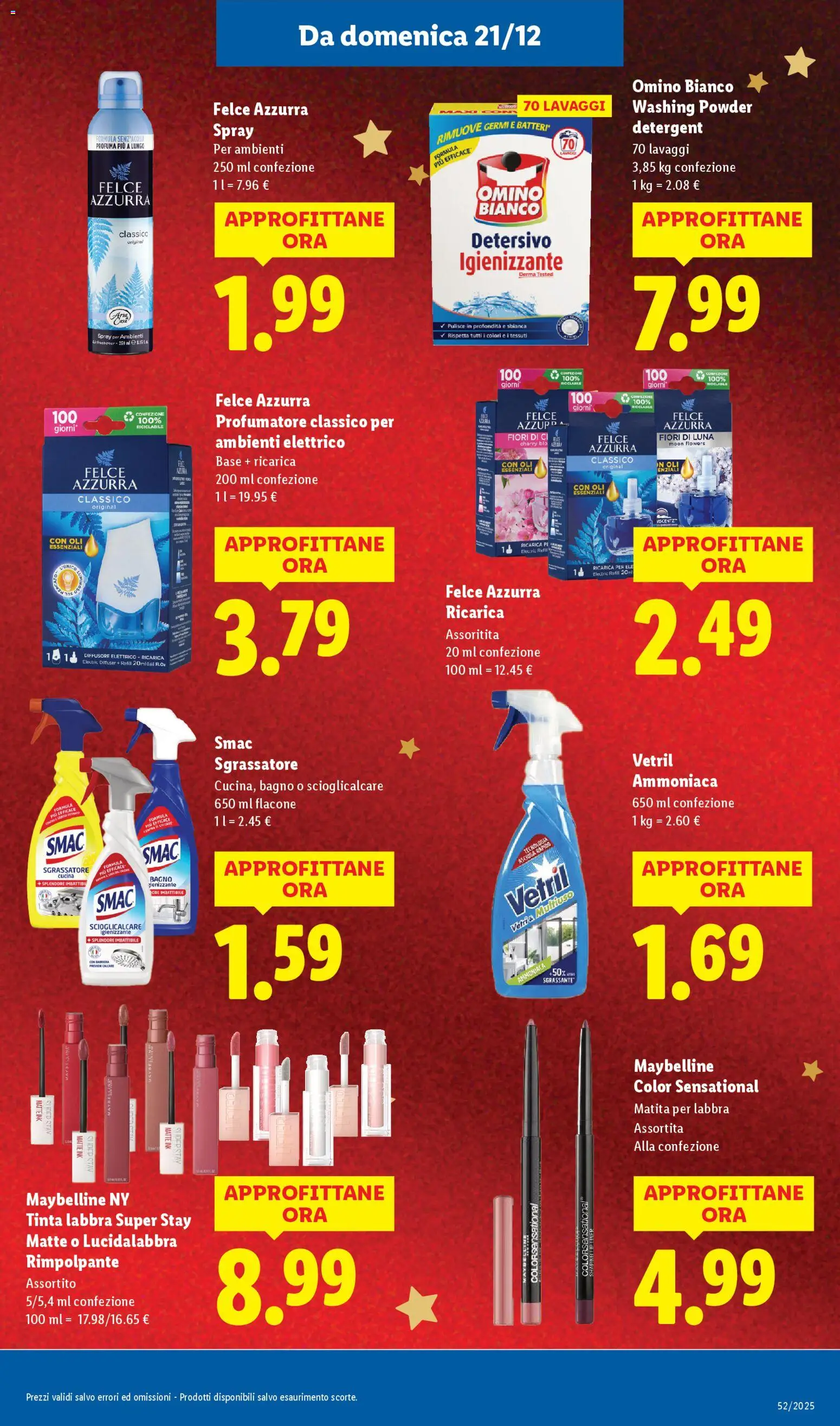 Volantino Lidl del 21.12.2025 | Pagina: 23 | Prodotti: Lucidalabbra, Sgrassatore, Bagno