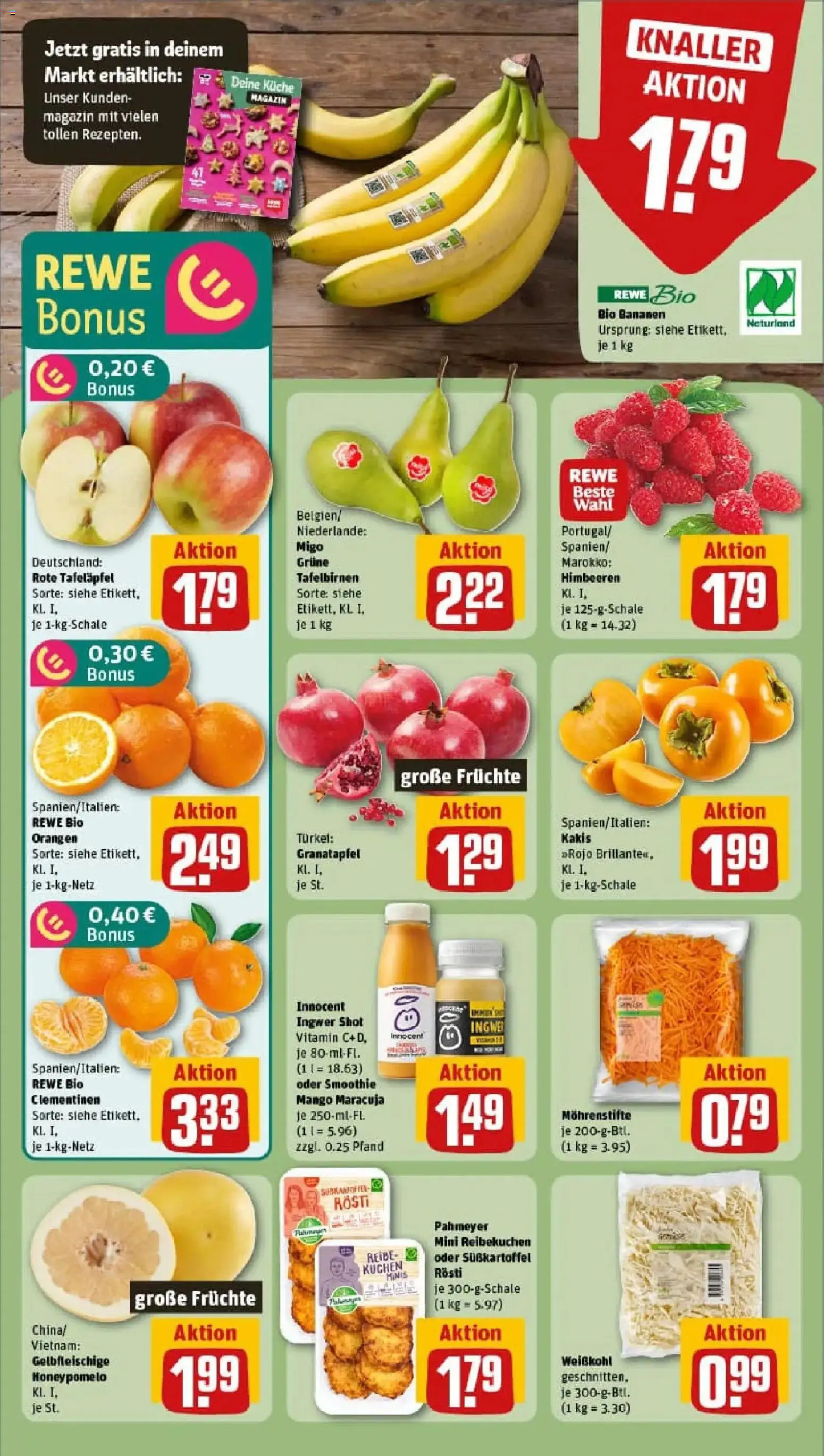 Rewe prospekt Bad Sooden-Allendorf	 – gültig ab 17.11.2025 | Seite: 6 | Produkte: Himbeeren, Granatapfel, Bananen, Mango