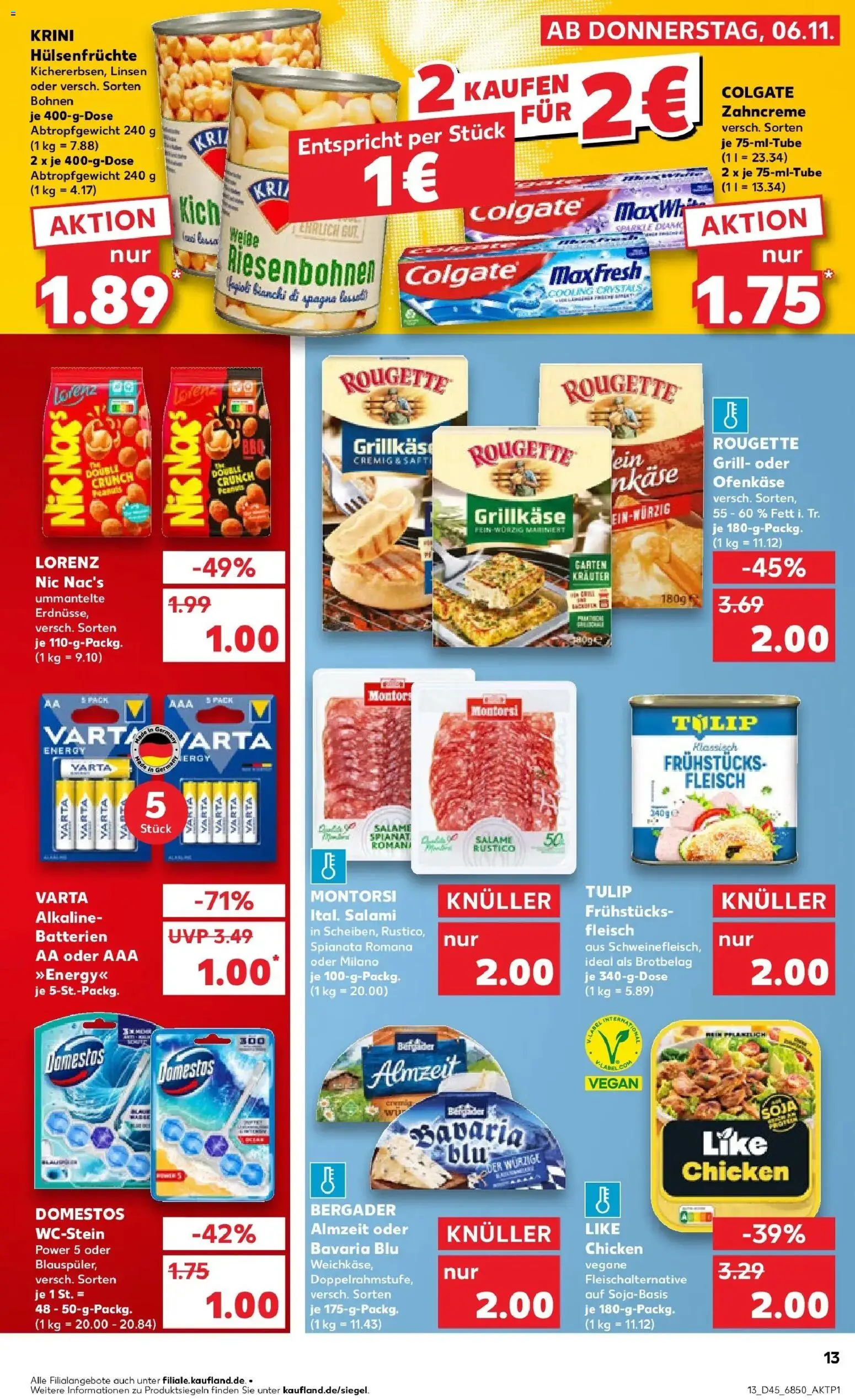 Kaufland prospekt Stuttgart	 – gültig ab 10.11.2025 | Seite: 13 | Produkte: Grill, Batterien, Salami, Fleisch