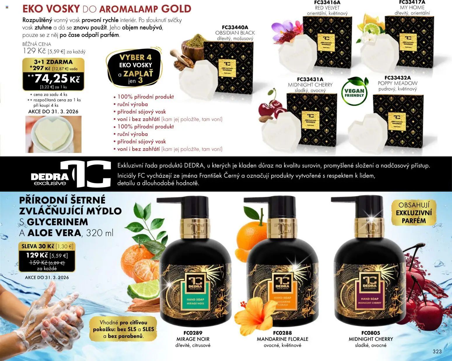 Nové Dedra akcie – leták je platný od 01.03.2026 | Strana: 23 | Produkty: Parfém, Mydlo