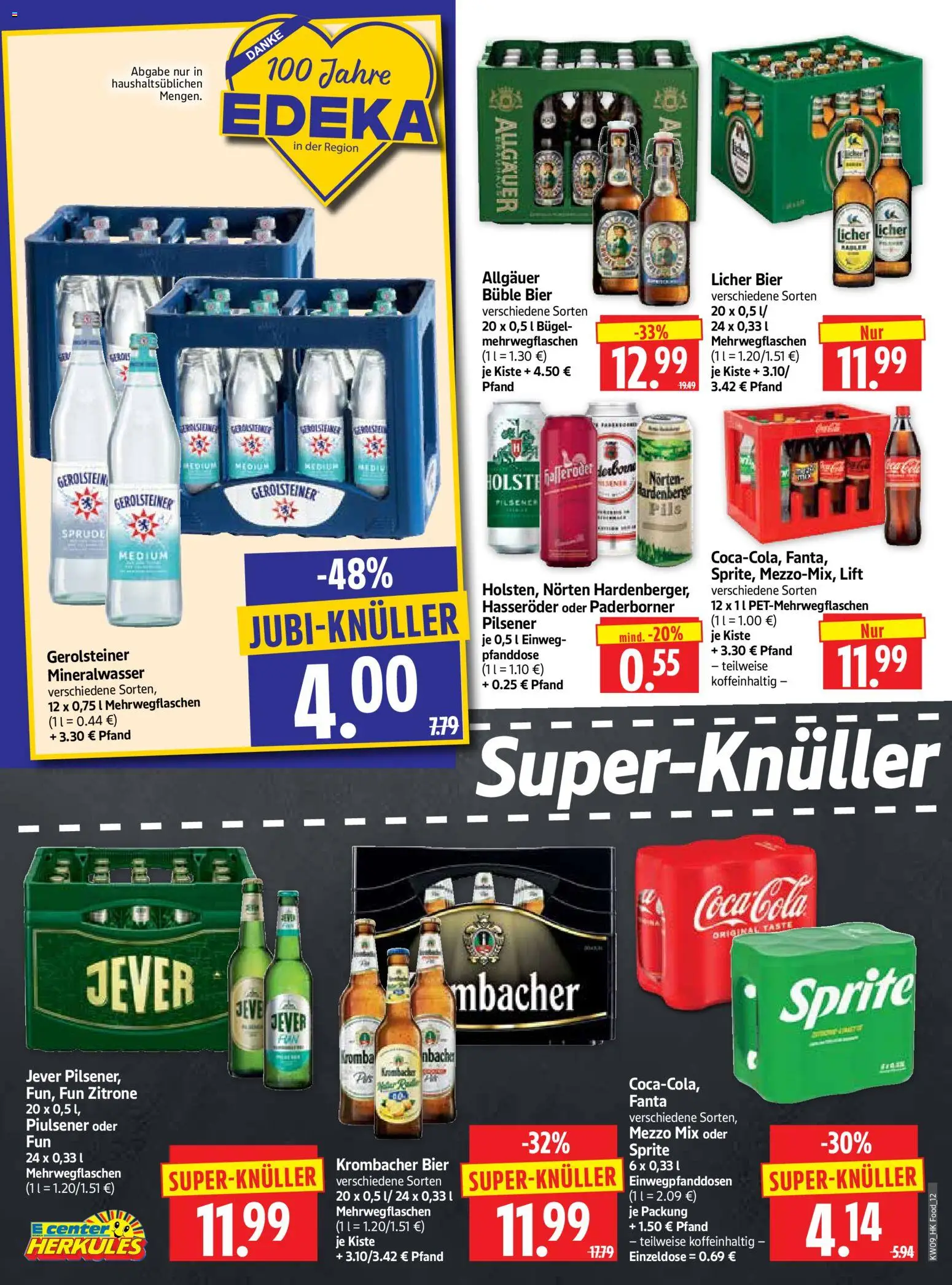 HERKULES Prospekt 	 – gültig ab 23.02.2026 | Seite: 12 | Produkte: Fanta, Pils, Krombacher, Gerolsteiner