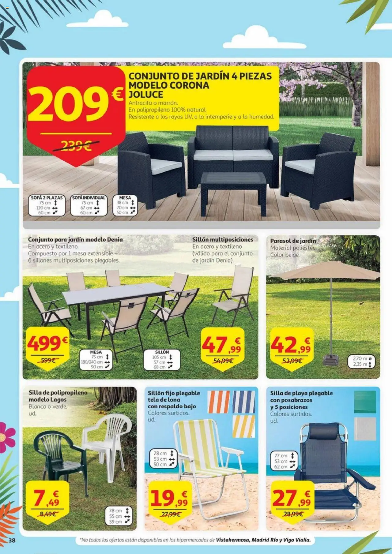 Alcampo -  Canarias │ válido desde el 17.06.2025 | Página: 38 | Productos: Sofá, Sillón, Mesa, Silla