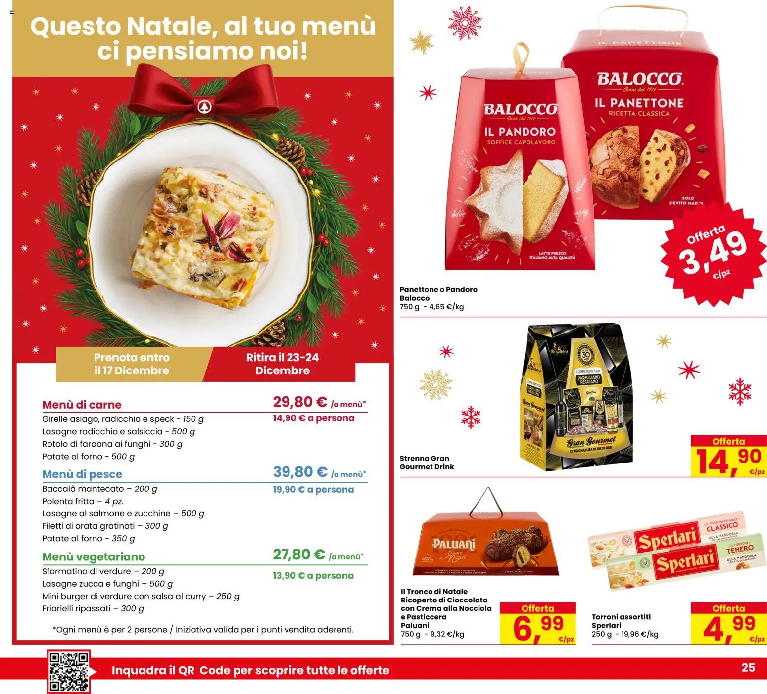 Volantino Despar del 11.12.2025 | Pagina: 25 | Prodotti: Verdure, Orata, Pandoro, Parmigiano reggiano