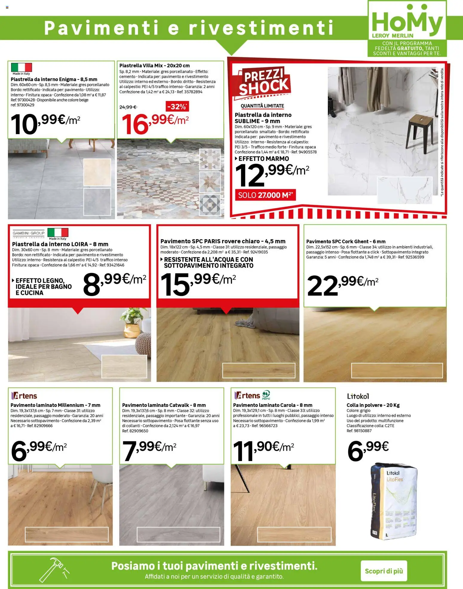 Volantino Leroy Merlin del 04.02.2026 | Pagina: 5 | Prodotti: Pavimento, Colla, Bagno