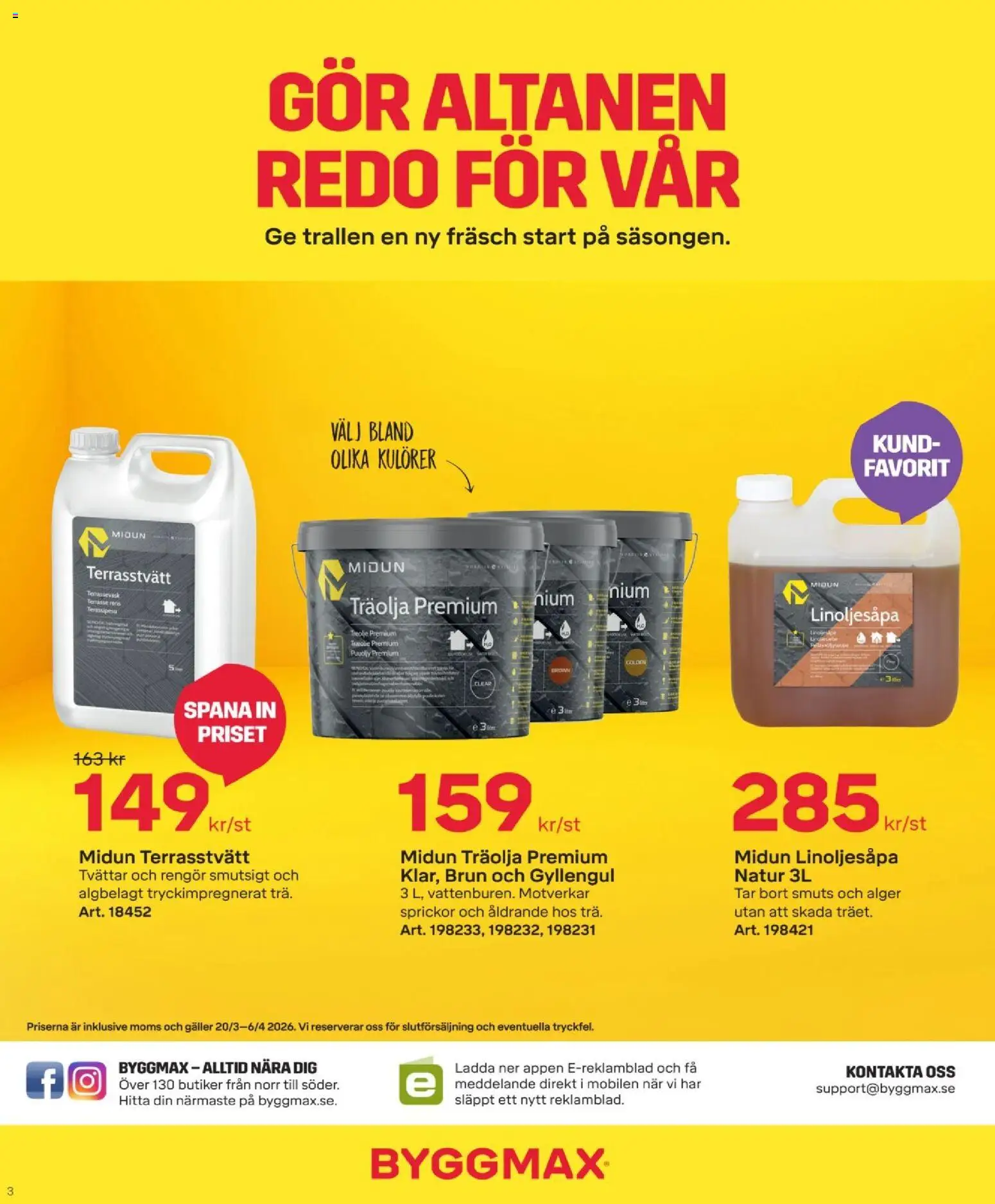 ByggMax reklamblad aktuell från 19.03.2026 | Sida: 8 | Produkter: Galler, Träolja