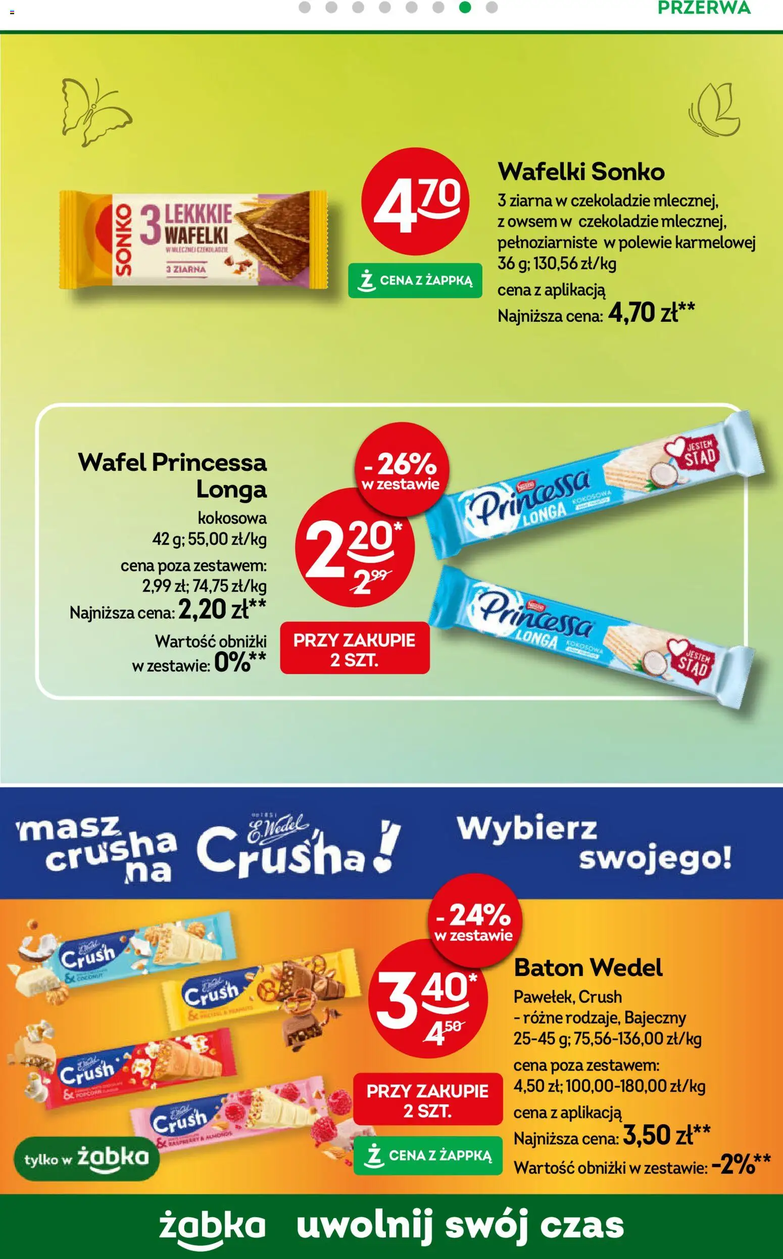 Żabka gazetka od 08.04.2026 | Strona: 64 | Produkty: Baton, Wafelki, Popcorn