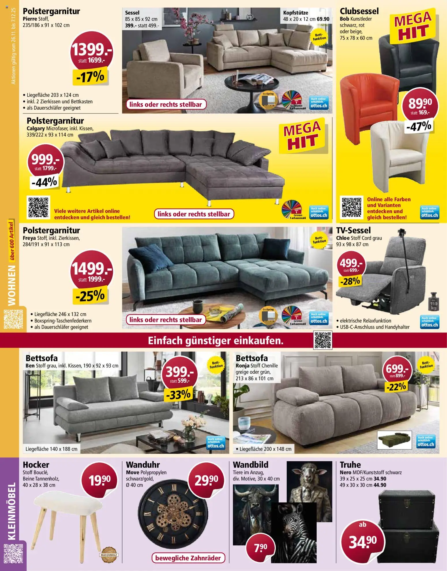Otto's Aktionen – gültig ab 26.11.2025 | Seite: 10 | Produkte: Hocker, Sessel, Truhe, Bett