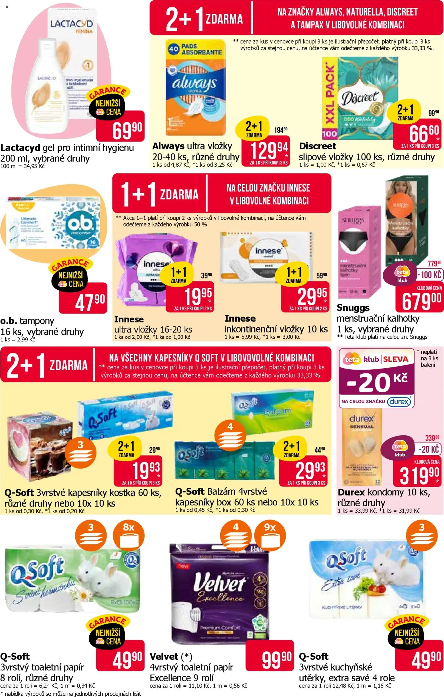 TETA Drogerie leták od 04.12.2025 | Strana: 19 | Produkty: Kalhotky, Vložky, Kondomy, Durex