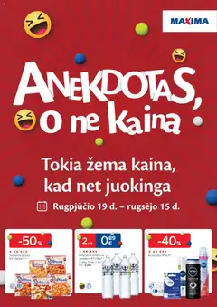 MAXIMA leidinių peržiūra, galiojančių nuo 19.08.2025