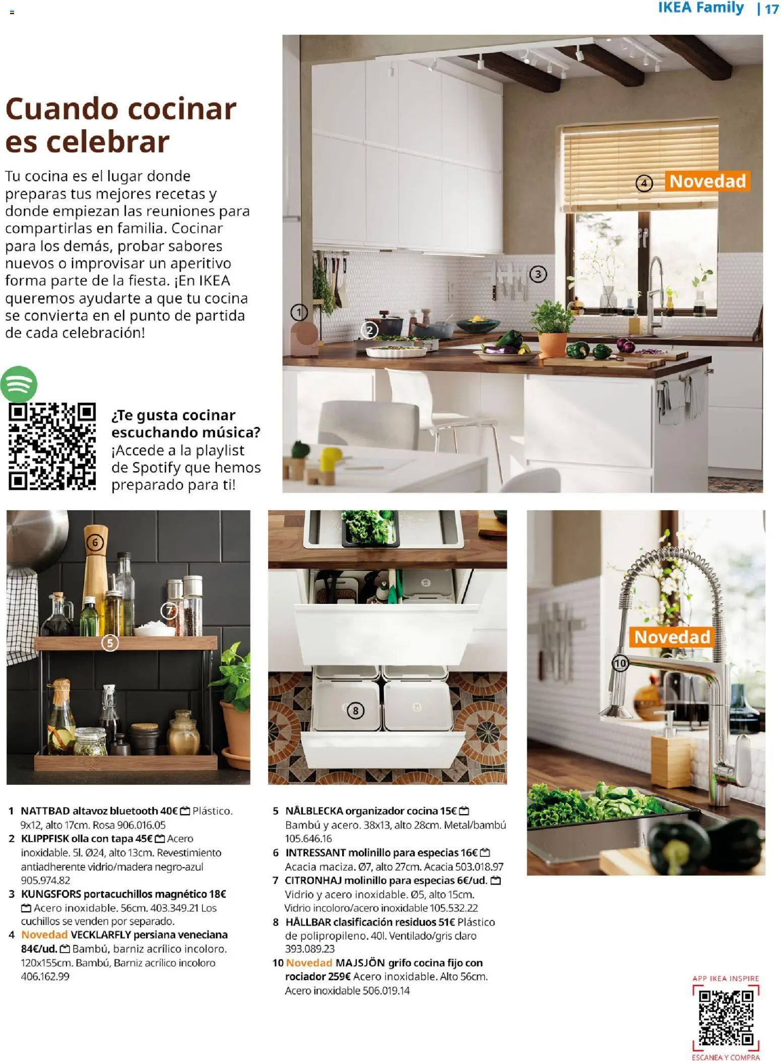 Catálogo IKEA Family │ válido desde el 01.04.2026 | Página: 17 | Productos: Organizador, Altavoz, Cocina