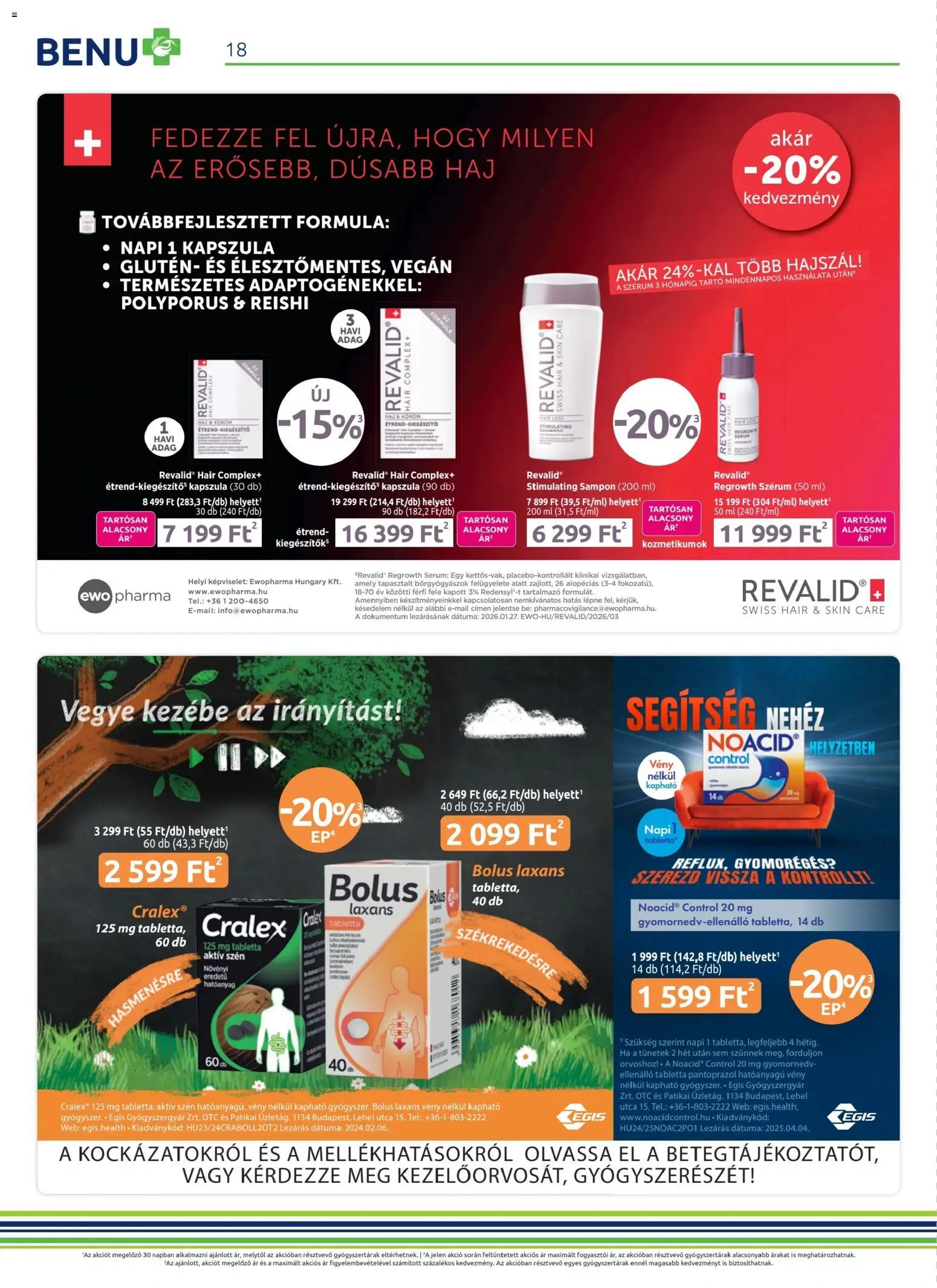 BENU Gyógyszertárak akciós ujság - amely érvényes a következő dátumtól: 01.04.2026 | Oldal: 18 | Termékek: Sampon, Vegán