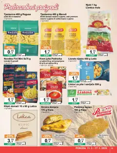 Katalog KTC - Pregled kataloga iz trgovine KTC, vrijedi od 11.03.2026 | Stranica: 15 | Proizvodi: Rezanci, Tjestenina, Ledo, Lisnato tijesto