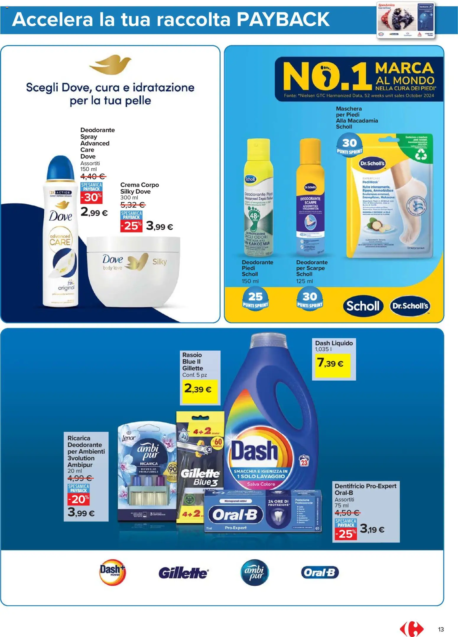 Volantino Carrefour del 24.03.2026 | Pagina: 13 | Prodotti: Crema, Maschera, Rasoio, Dentifricio