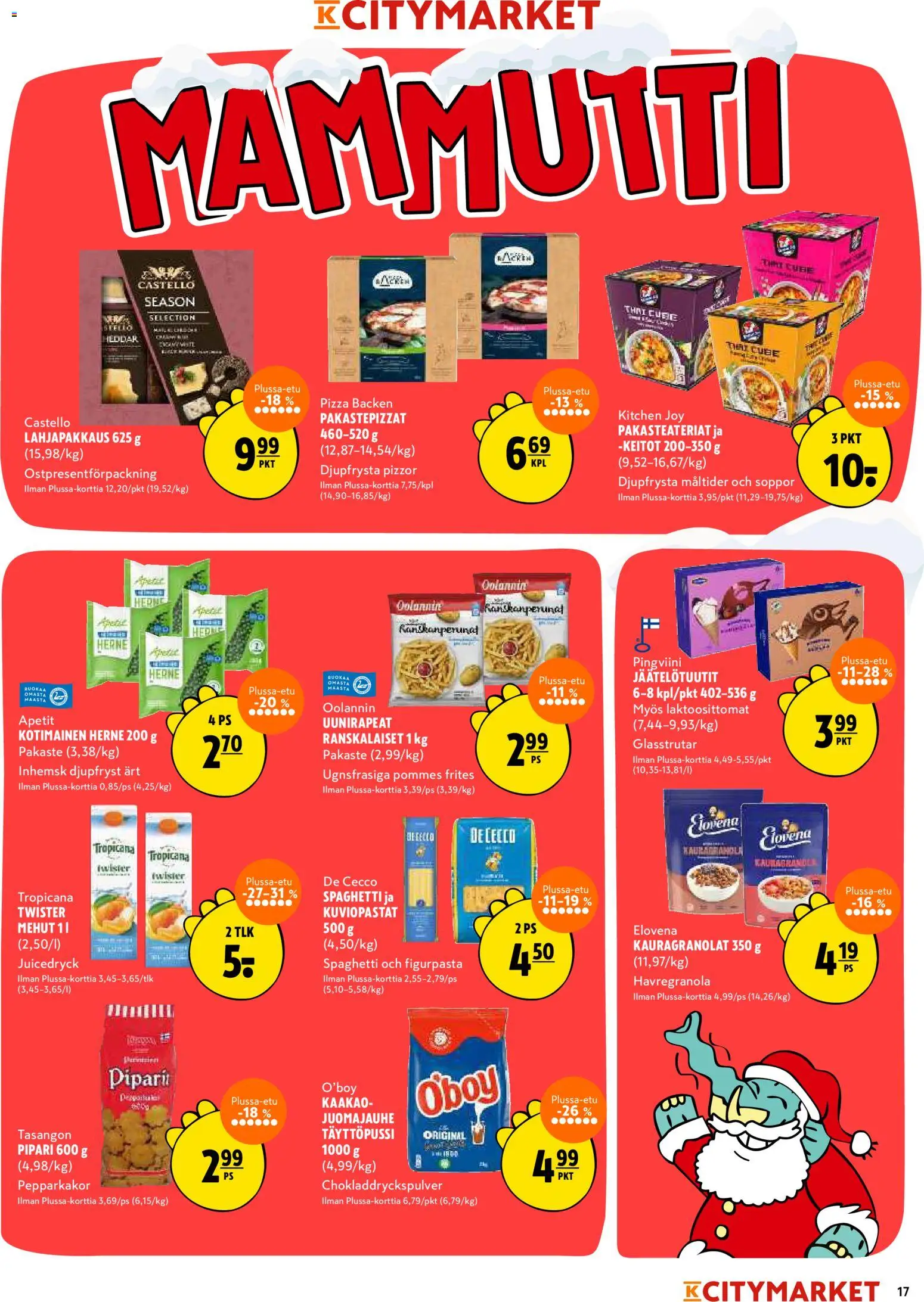 K-Citymarket tarjoukset – voimassa 11.12.2025 alkaen | Sivu: 17 | Tuotteet: Pizza