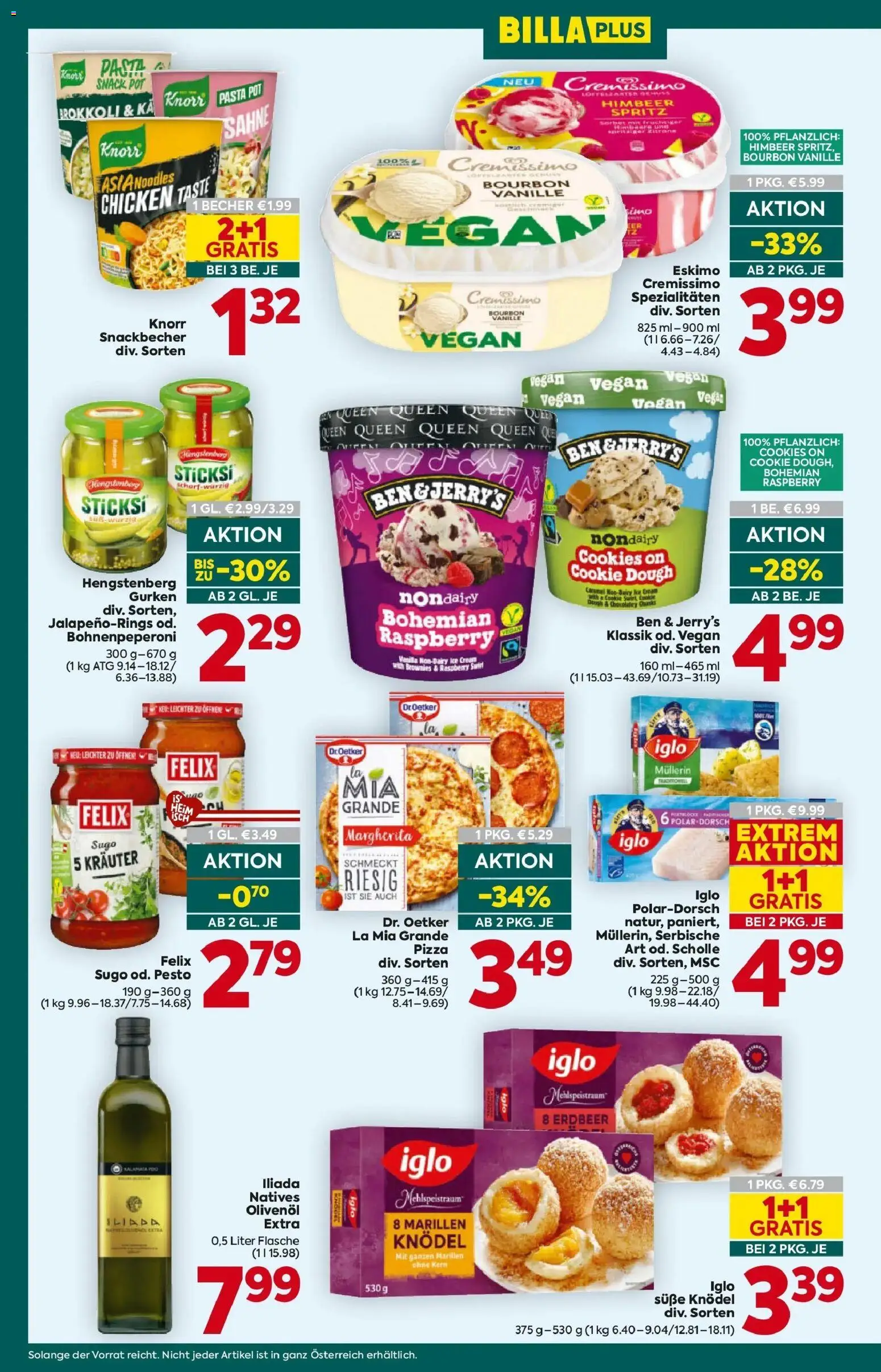 Billa Plus Flugblatt - Niederösterreich gültig ab 08.01.2026 | Seite: 14 | Produkte: Pasta, Gurken, Pizza, Bourbon