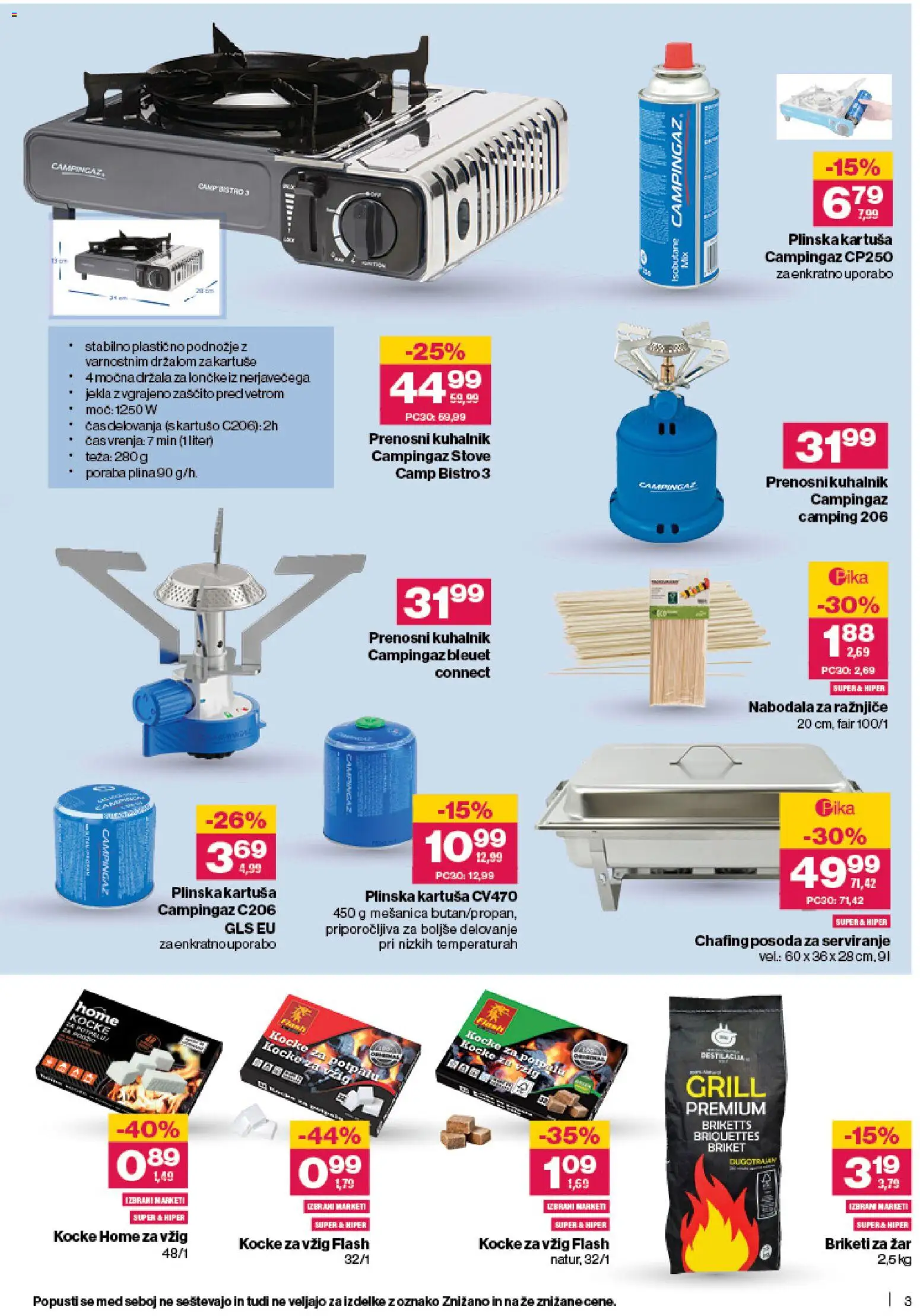 Novi Mercator katalog ponudbe – veljaven od 15.04.2026 | Stran: 3 | Izdelki: Teza, Zar, Kuhalnik, Nabodala